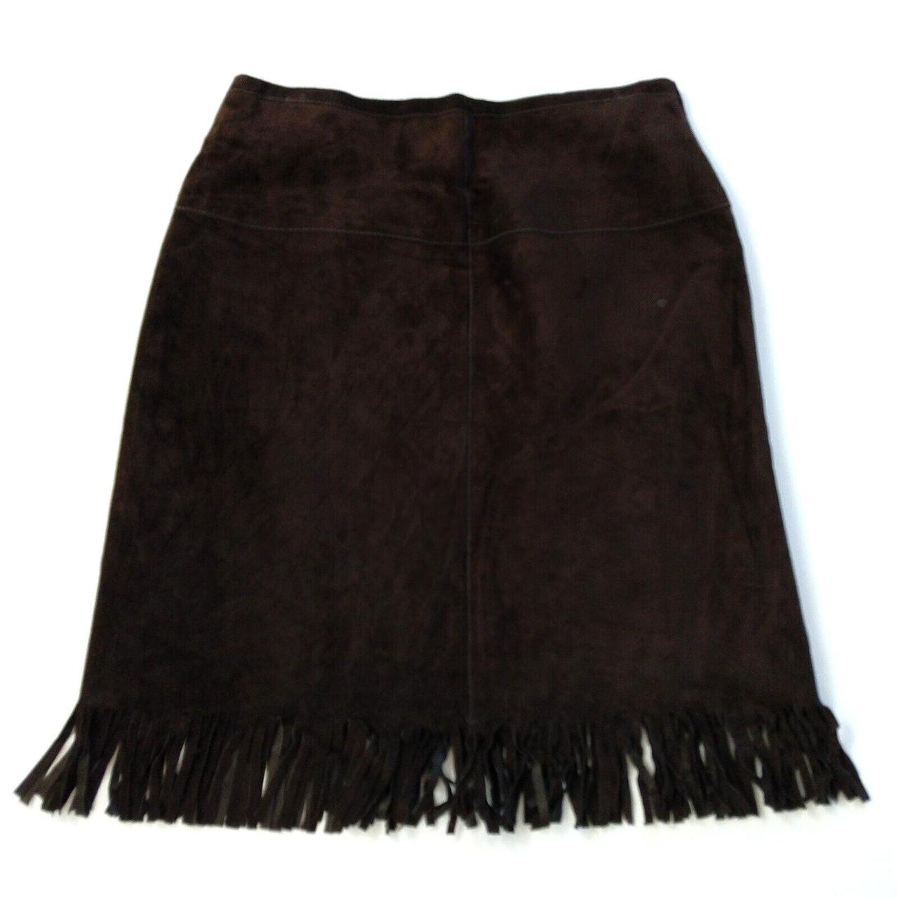 Express Women's Skirt Brown S – Express Vintage 90s Leather