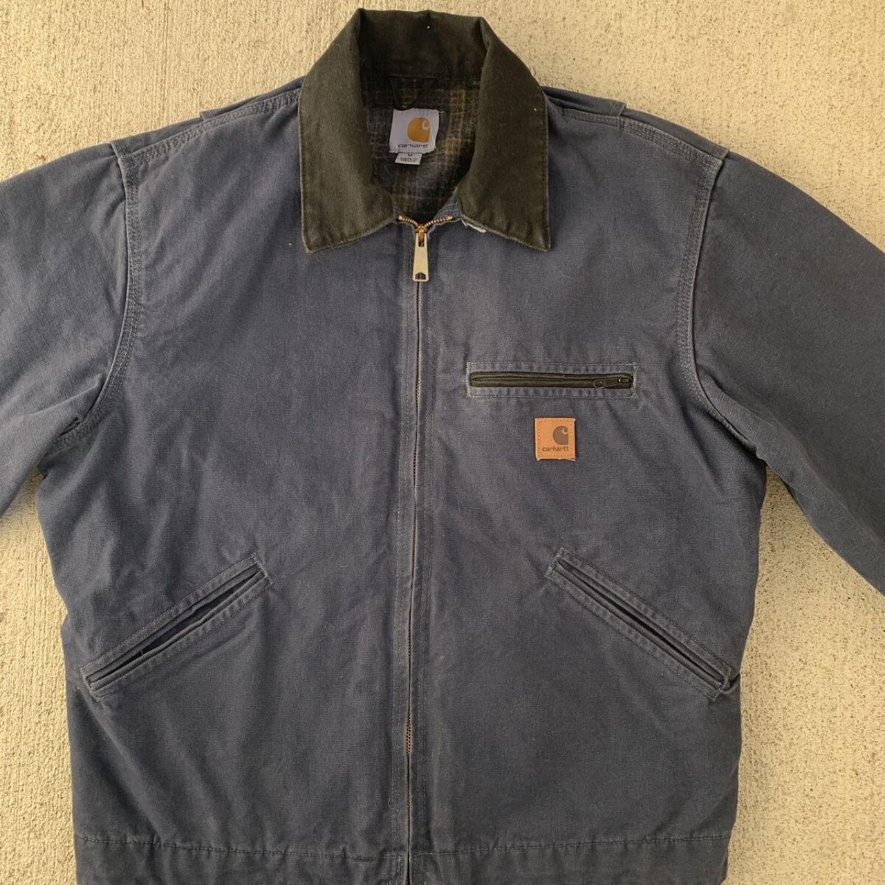 Carhartt Detroit Jacket Size M J97 Deep Blue DPB... - Depop