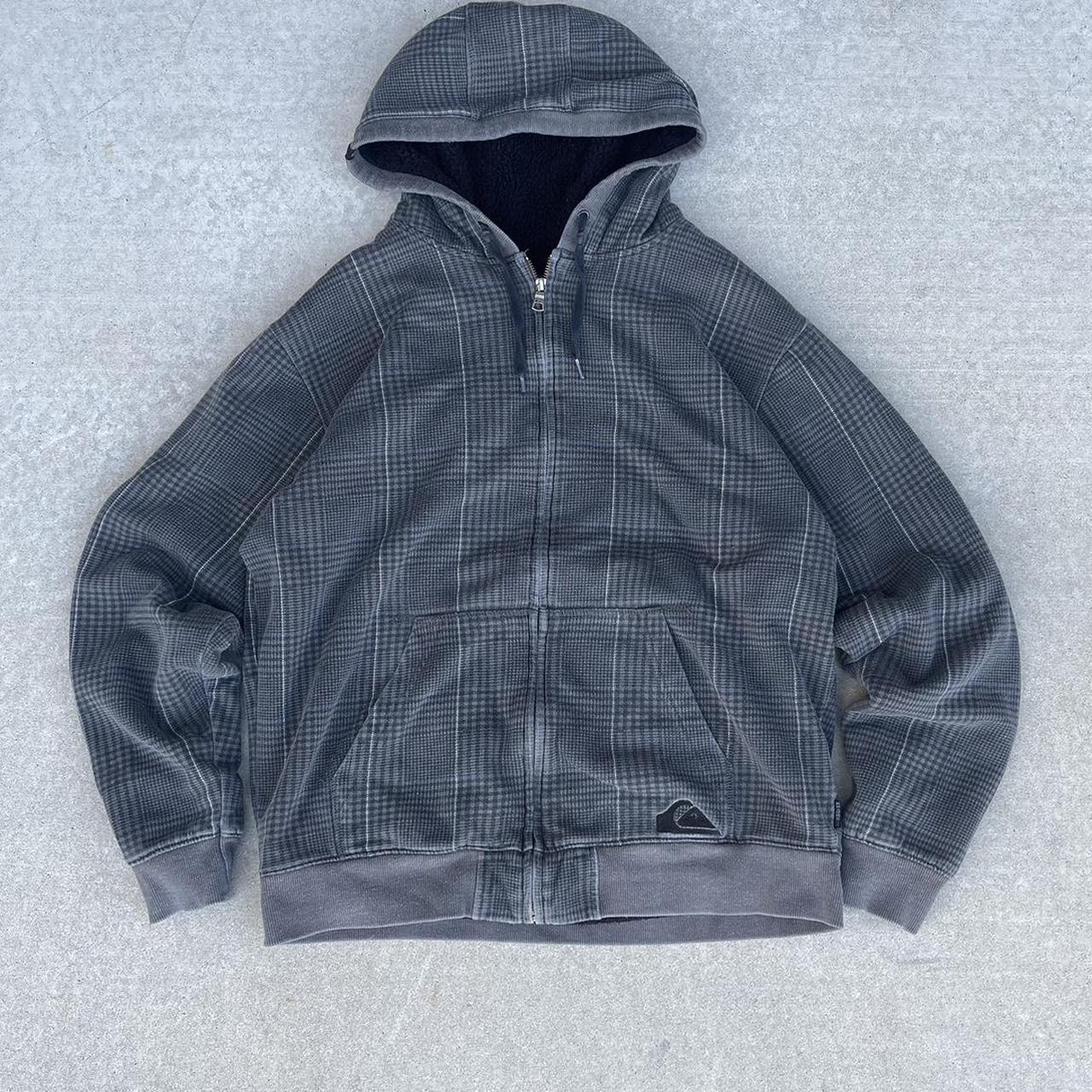 Quicksilver zip-up hoodie. Hoodie is lined and warm.... - Depop