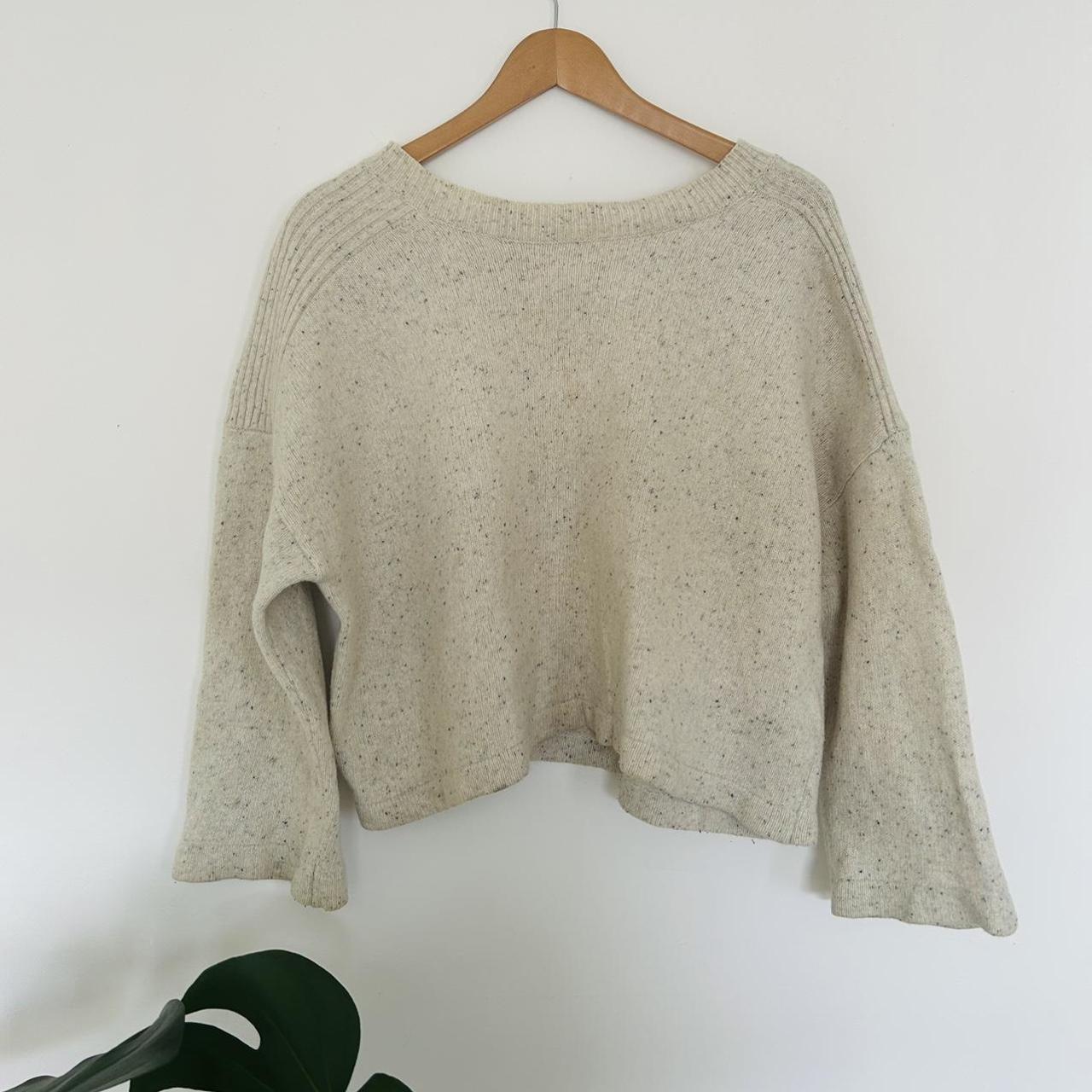 Gorman Natural Wool Knit Boxy cropped fit, size M.... - Depop