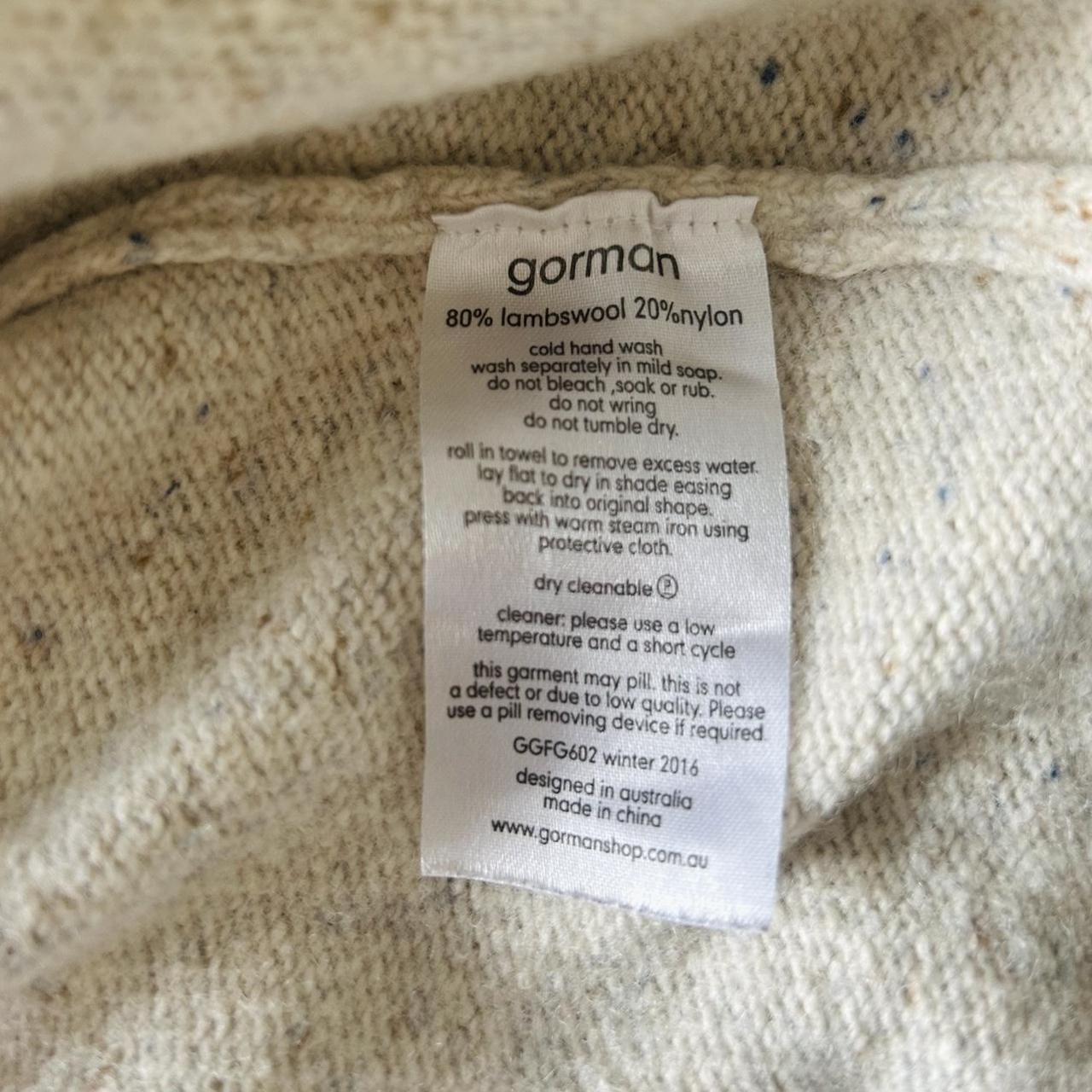 Gorman Natural Wool Knit Boxy cropped fit, size M.... - Depop