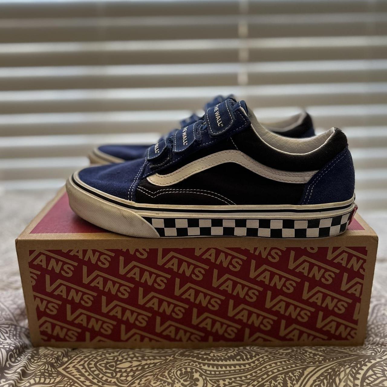 Old Skool Velcro Vans Size 8.5 Women Size 7.0