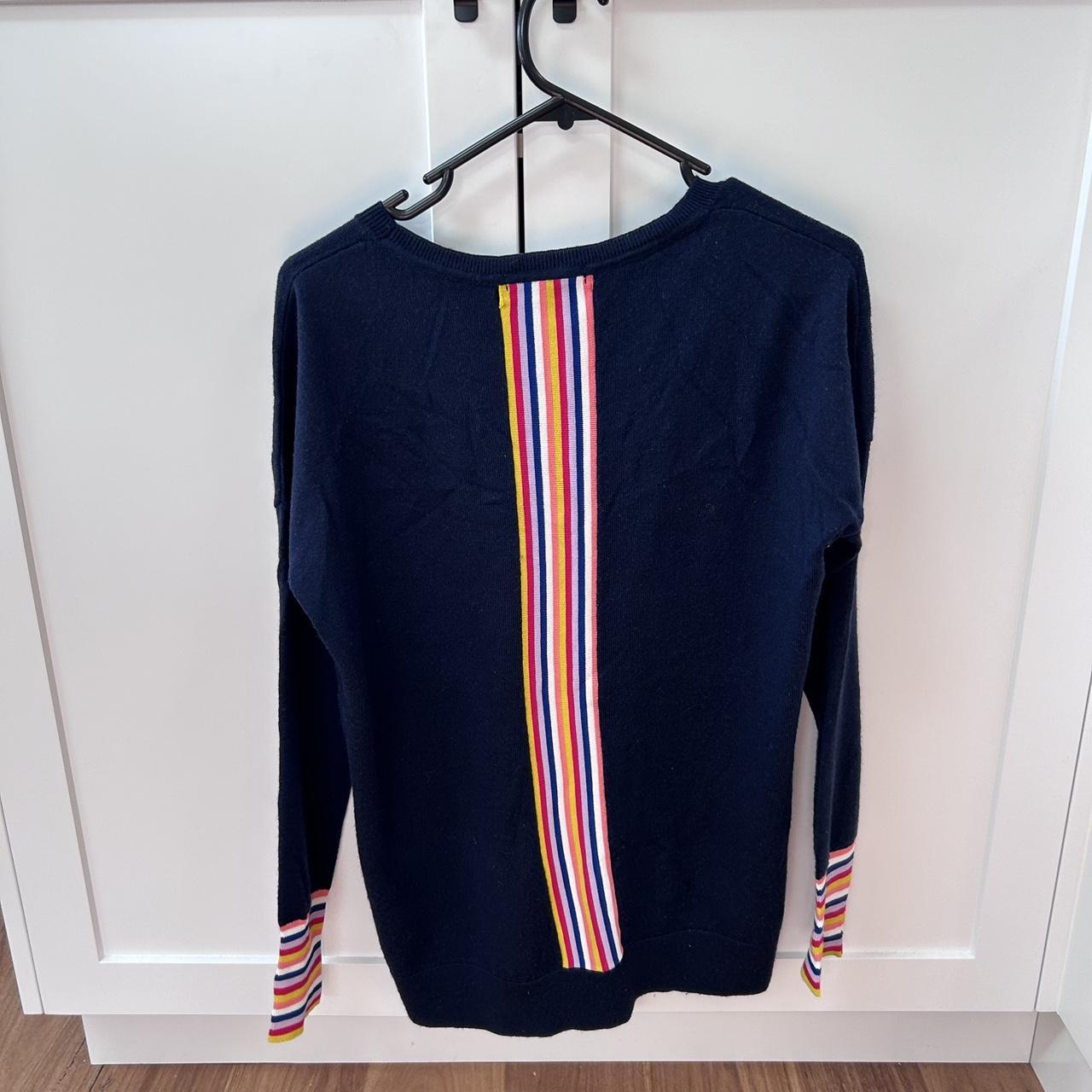 Boden jumper with awesome rainbow stripe detail.... - Depop