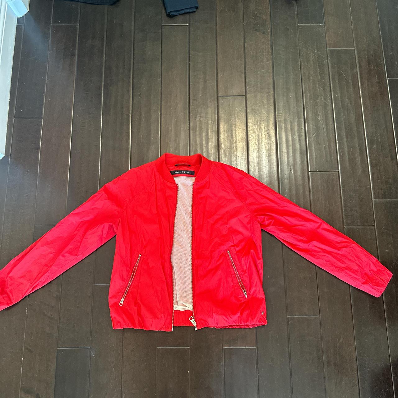 Bright red bomber jacket best sale