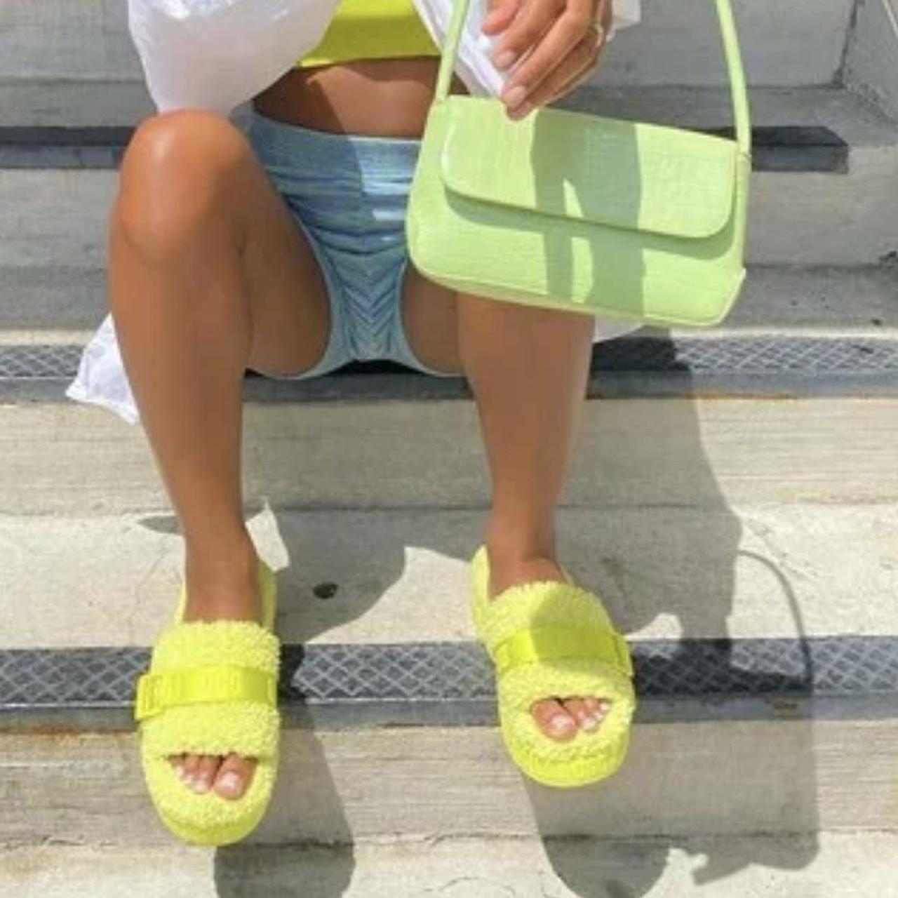 Neon yellow ugg slippers best sale