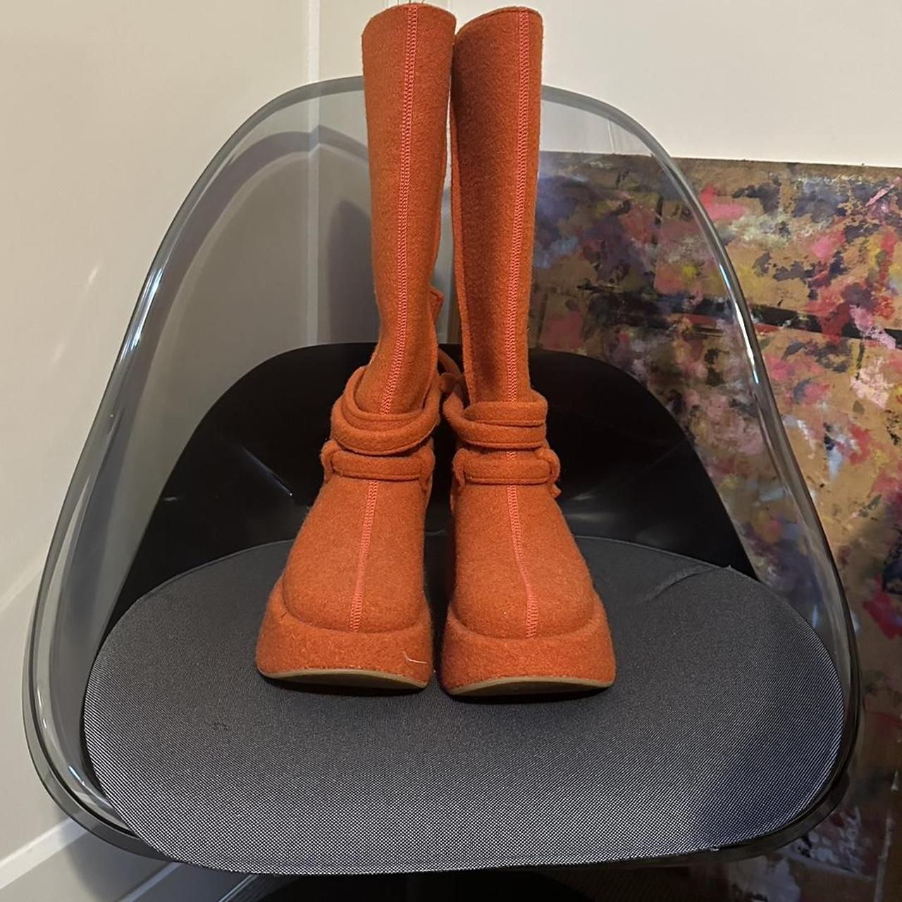 CAMPER X OTTOLINGER orange knee high boots. Size... - Depop