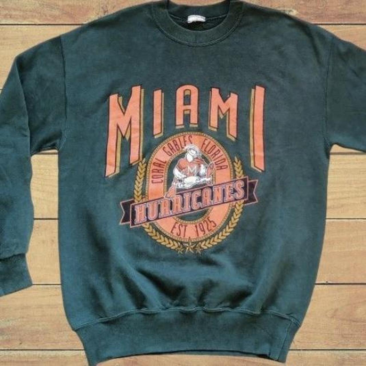 Vintage University of Miami Hurricanes Green Depop