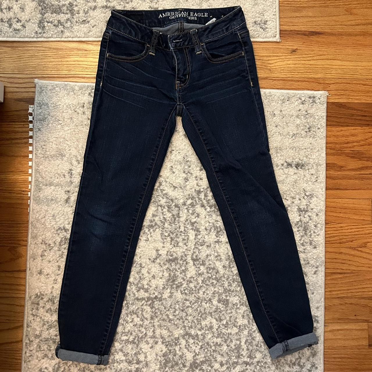 American Eagle skinny jeans. Size 00/24” inseam... - Depop