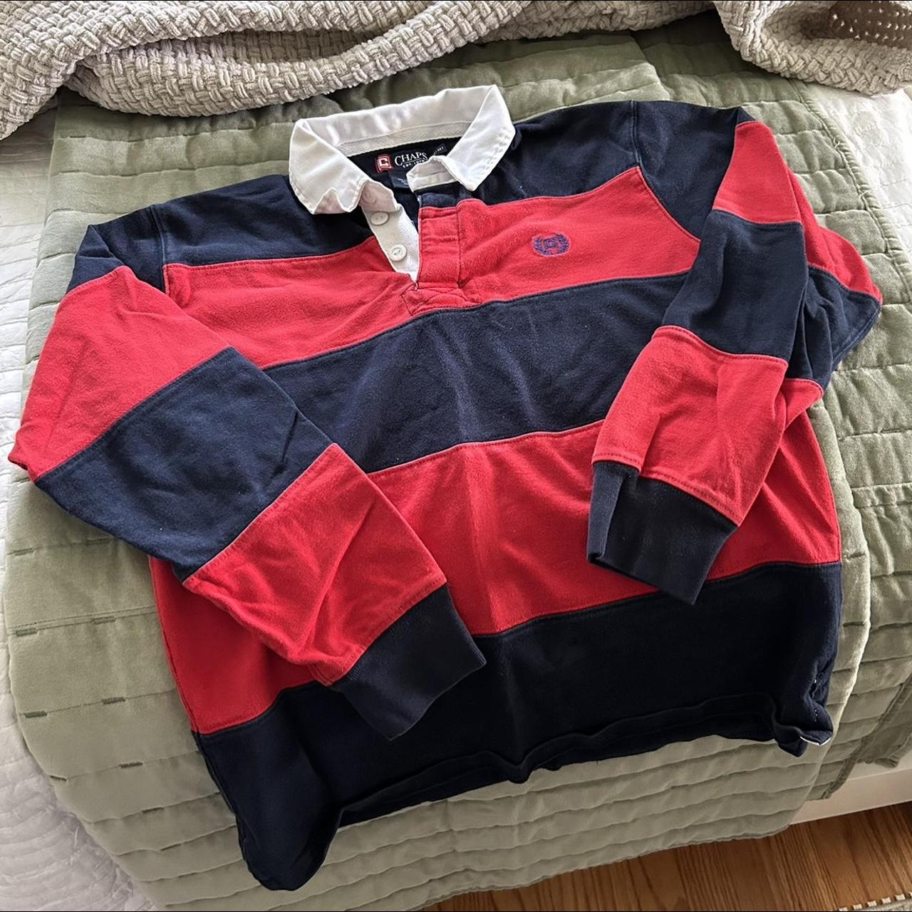 Chaps Rugby shirt/long sleeve polo Shoulder to... - Depop