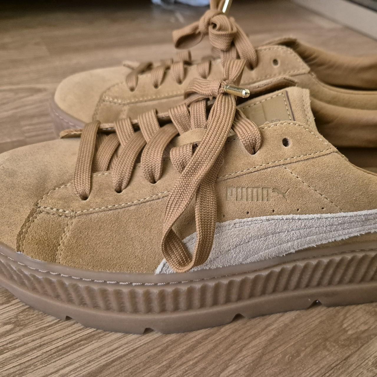 FENTY puma creepers platform trainers in brown and