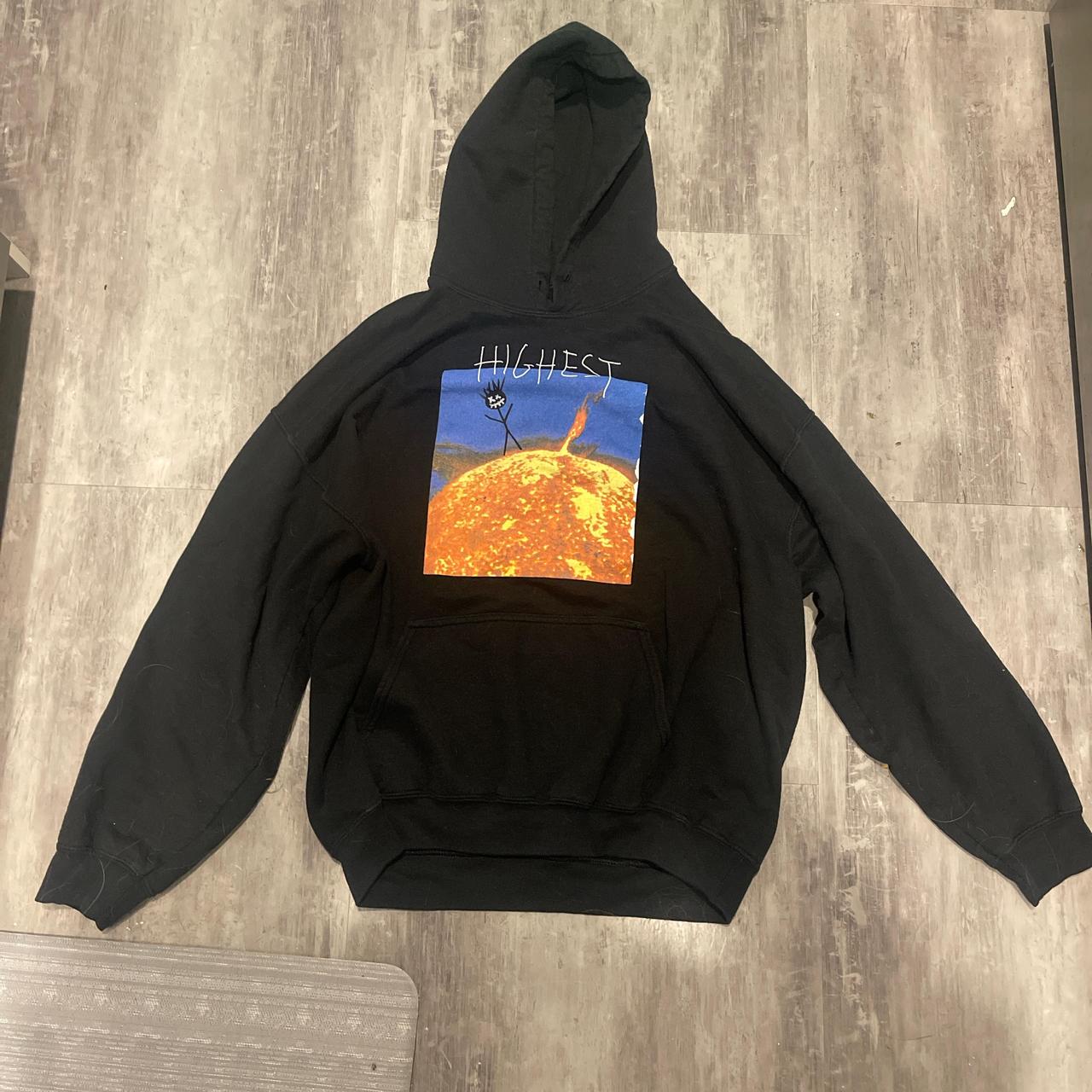 Travis Scott highest in the room sun hoodie size. Depop