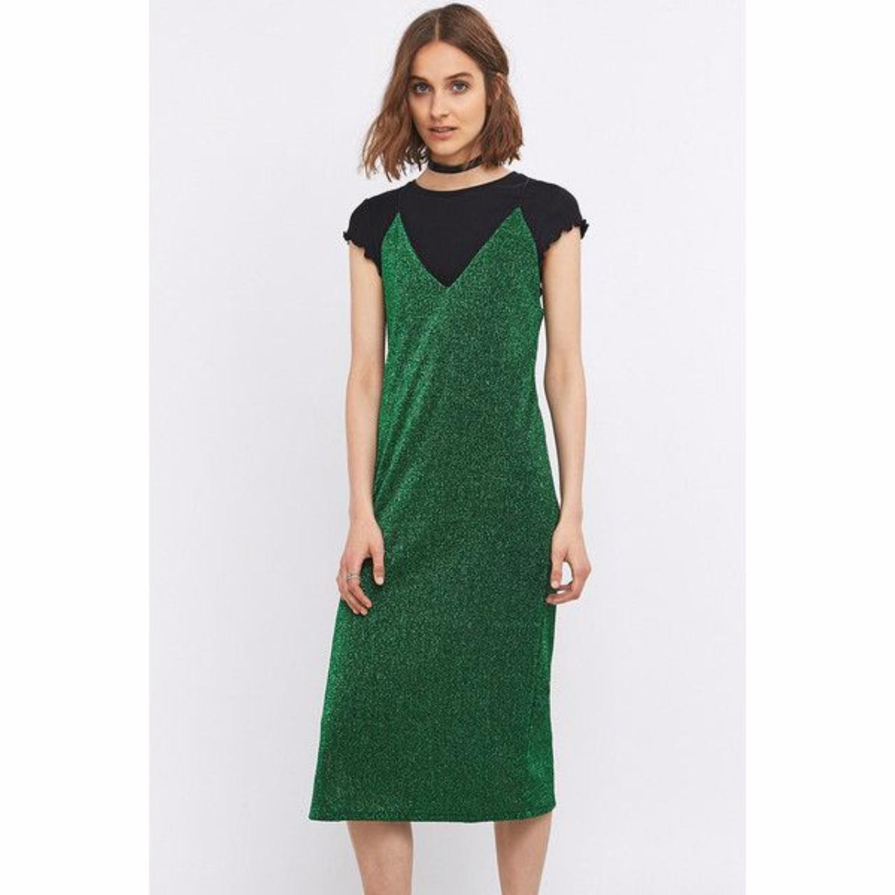 Urban Outfitters Women's Green Dress Depop