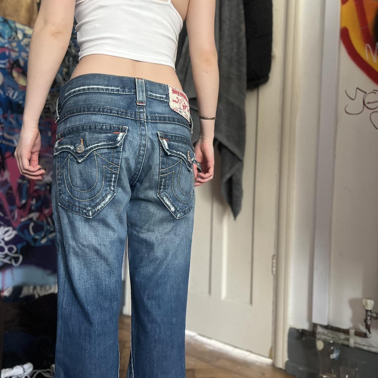 Rainbow joey women's True religion jeans Waist | Depop Rainbow joey women's True religion jeans Waist | Depop