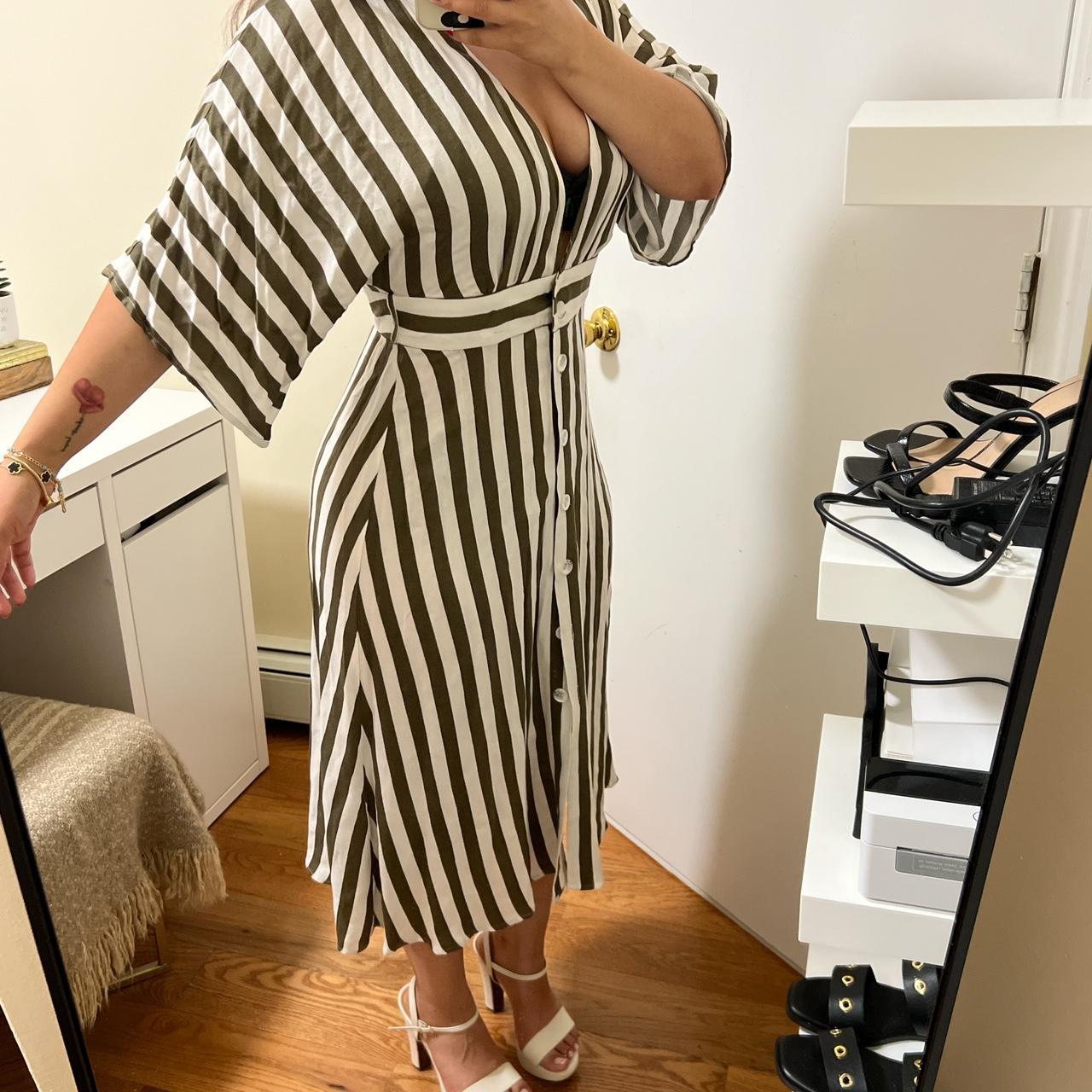 Forever 21 striped wrap dress best sale