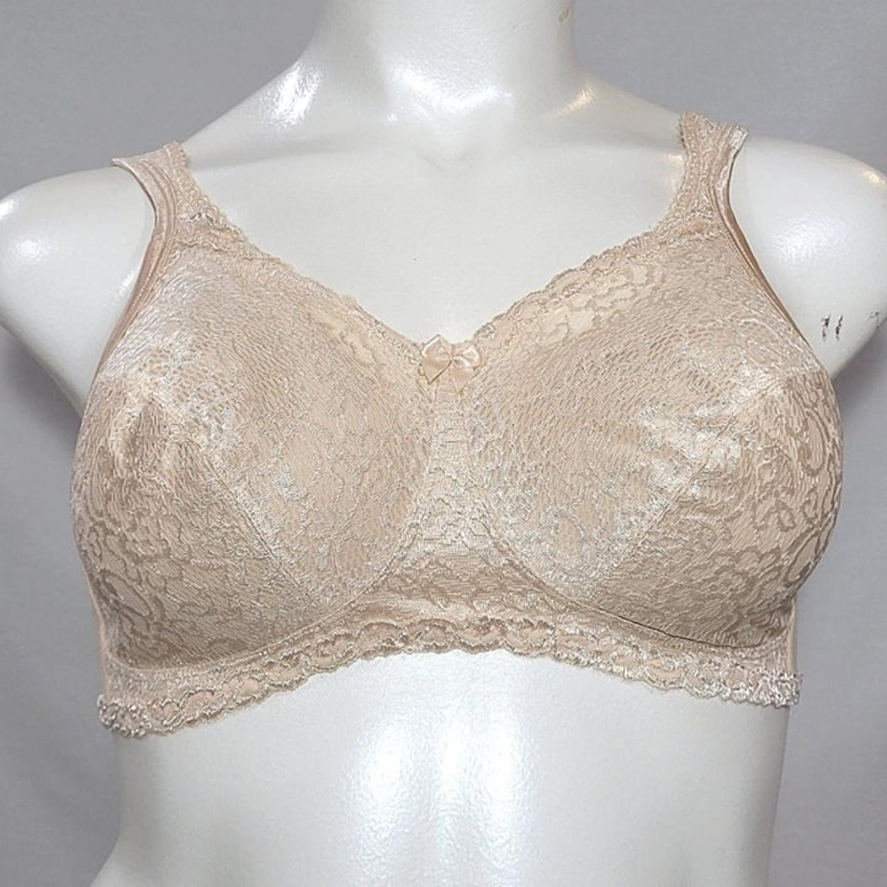 36C Playtex 4088 Comfort Lace Wire Free Bra Nude... - Depop