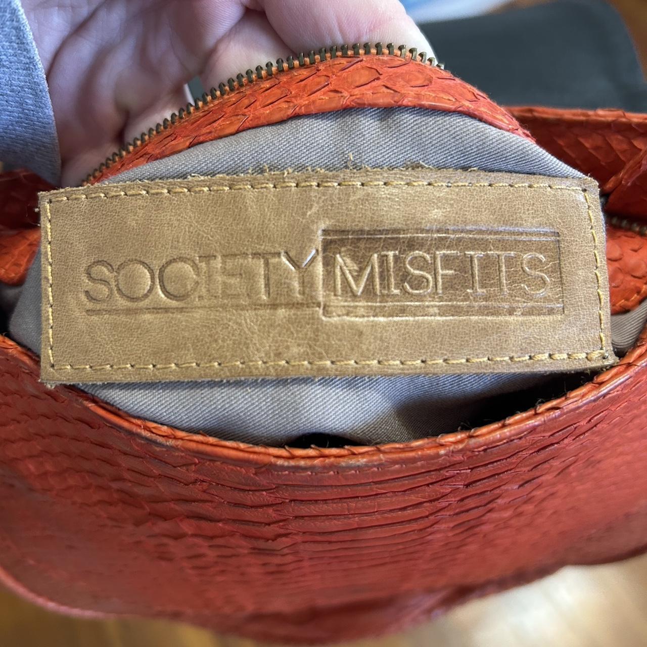 Women's Bag - Orange – Orange Leather Python Snak… - image 5