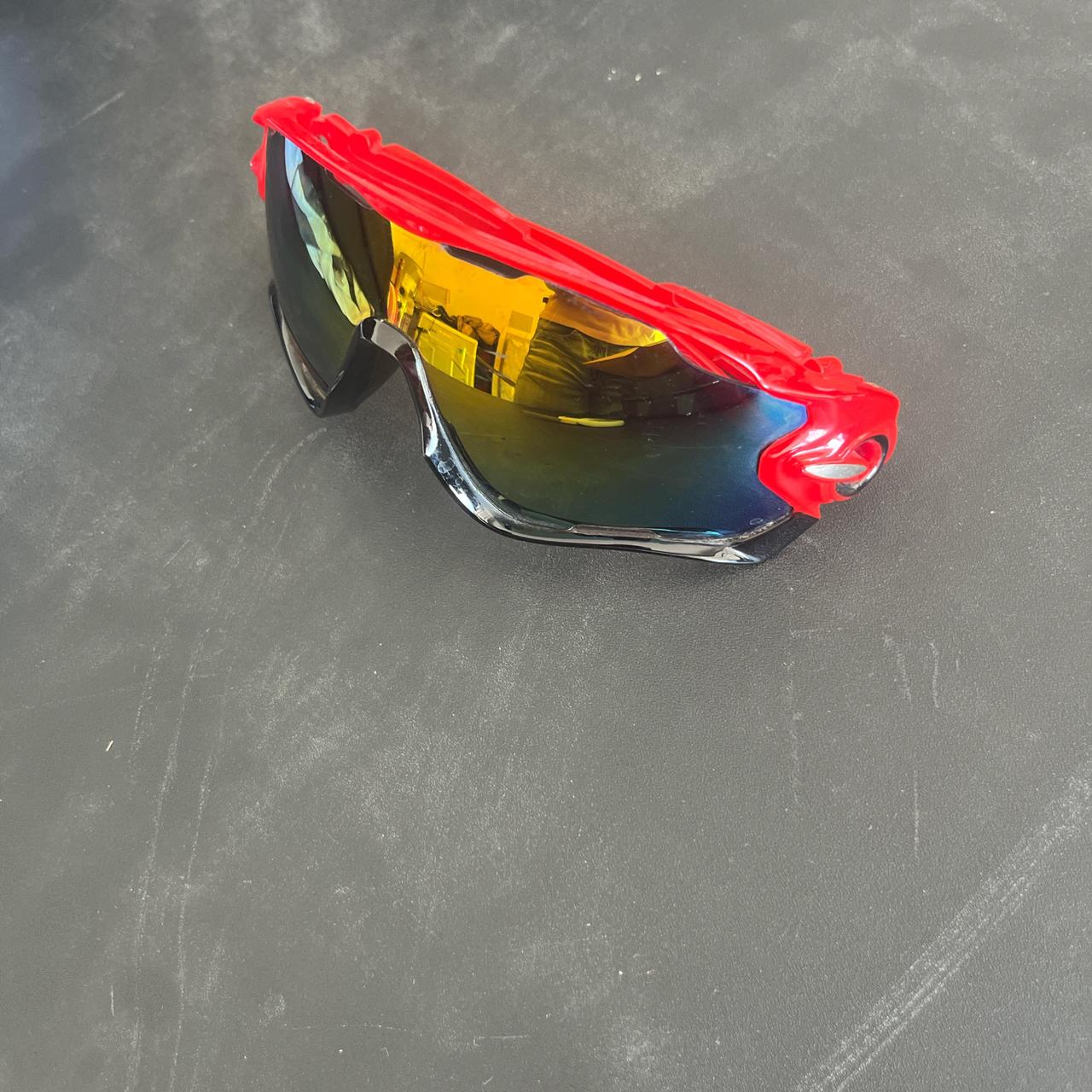 Red sport sunglasses interchangeable lenses Depop