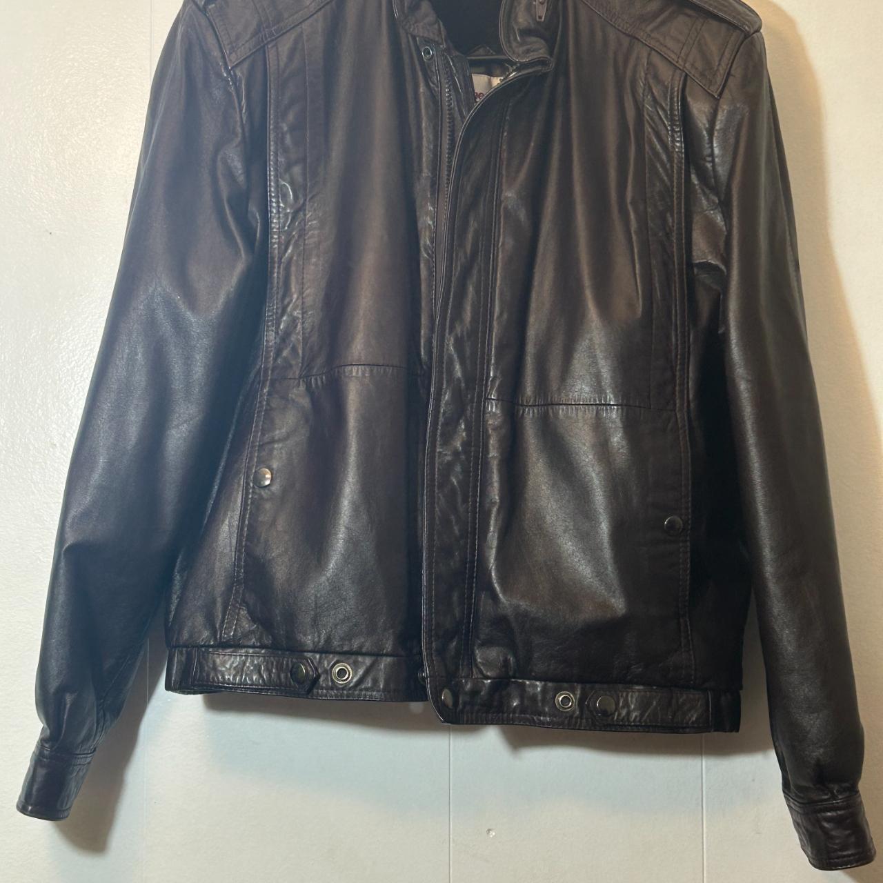 Vintage Chess King Leather Jacket Size 38 Depop