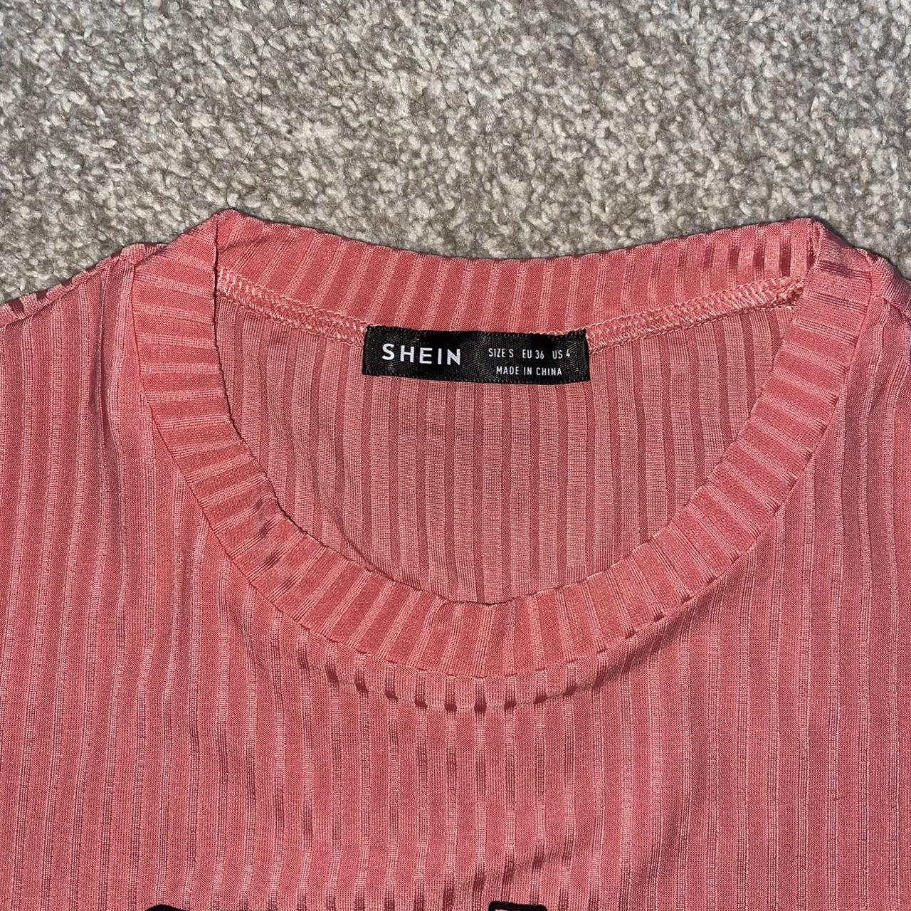 SHEIN pink ‘baby girl’ crop top size S Depop