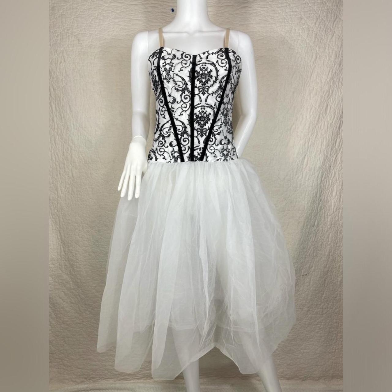 Curtain Call Costumes Black & White Tulle Dance... - Depop