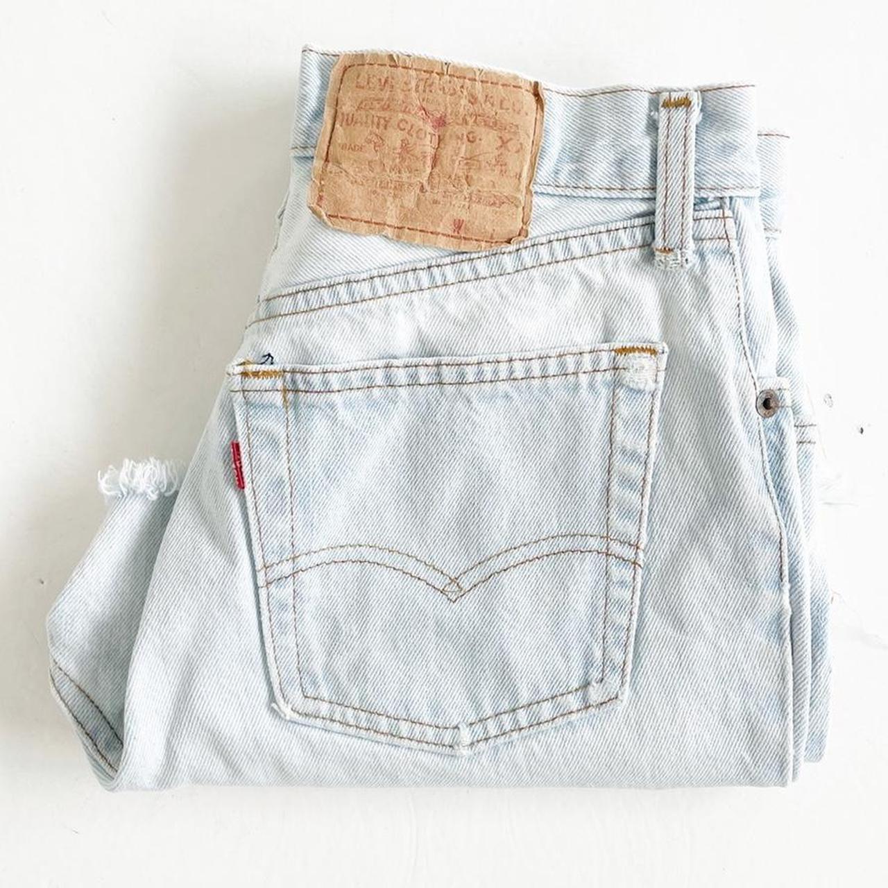 Vintage 501 Levi’s Made in USA High waisted with raw... - Depop