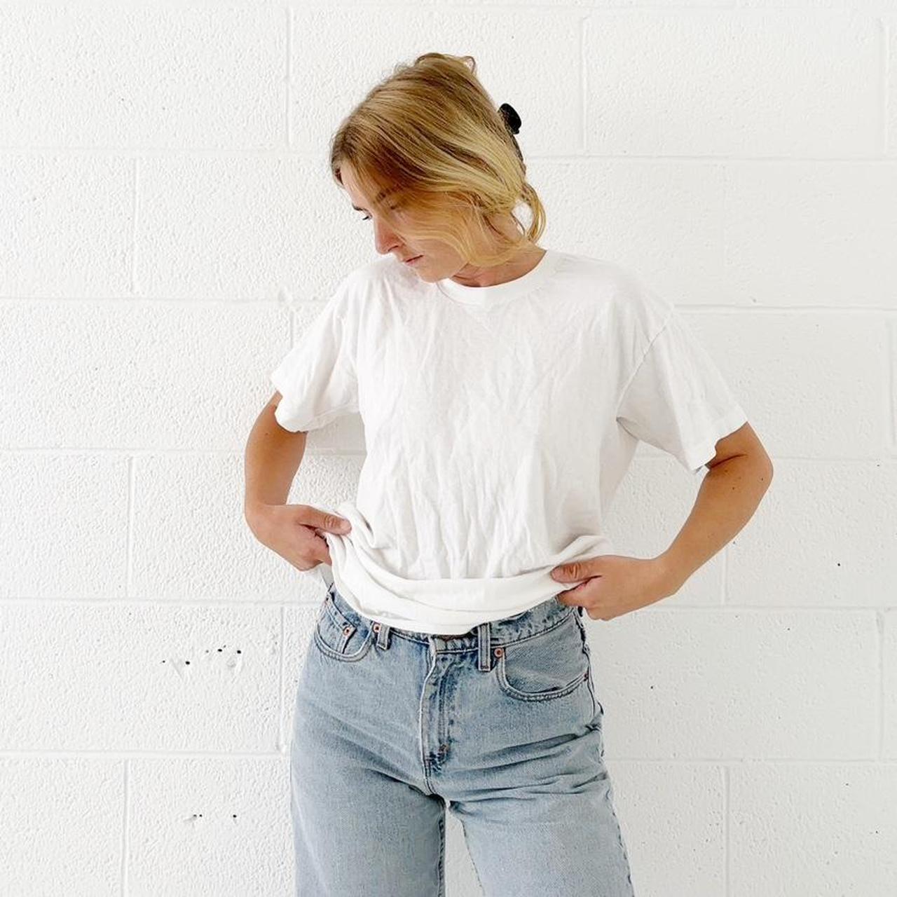 Vintage white t shirt Single stitch USA made Fits... Depop