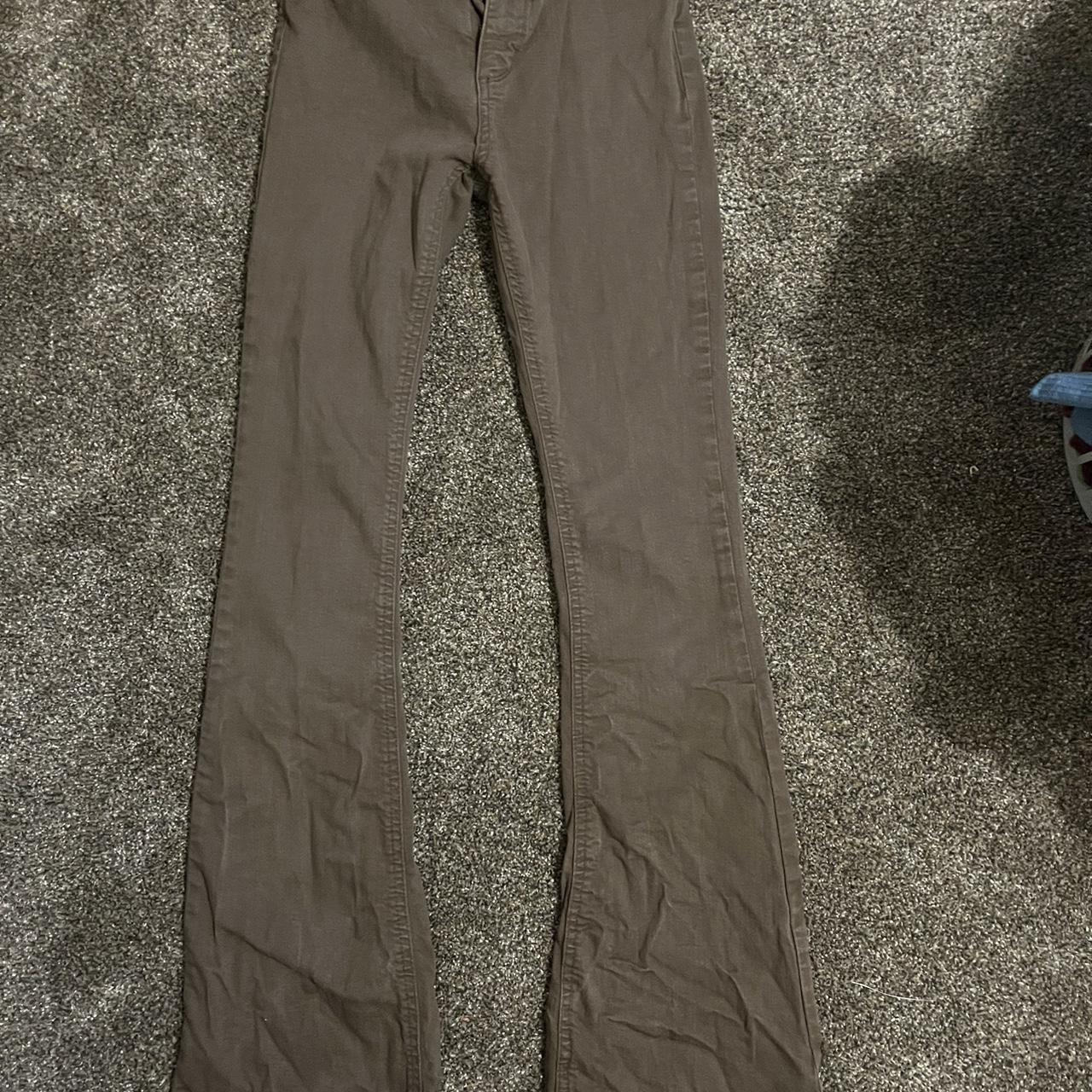 Size 2 high rise brown flair pants. Stretchy nice