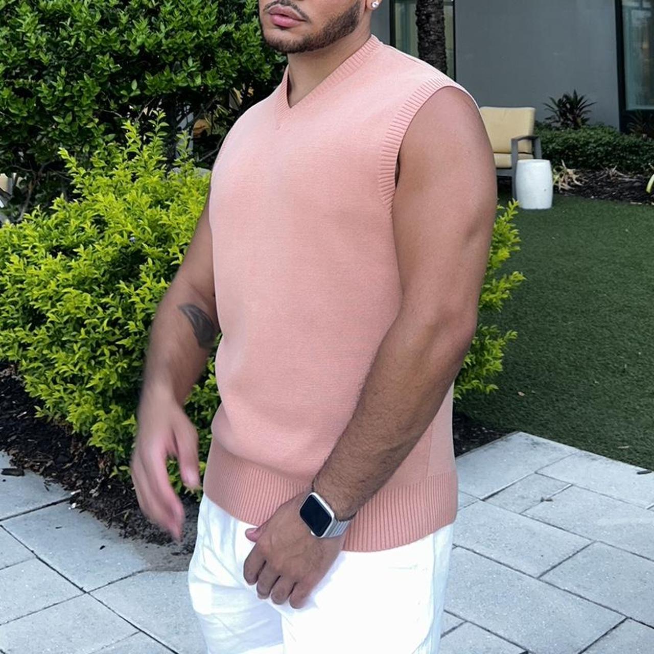 ZARA PEACH SWEATER VEST Depop