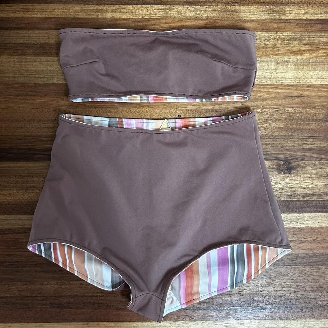 Zulu and Zephyr - Swim Watercolour Stripe... - Depop