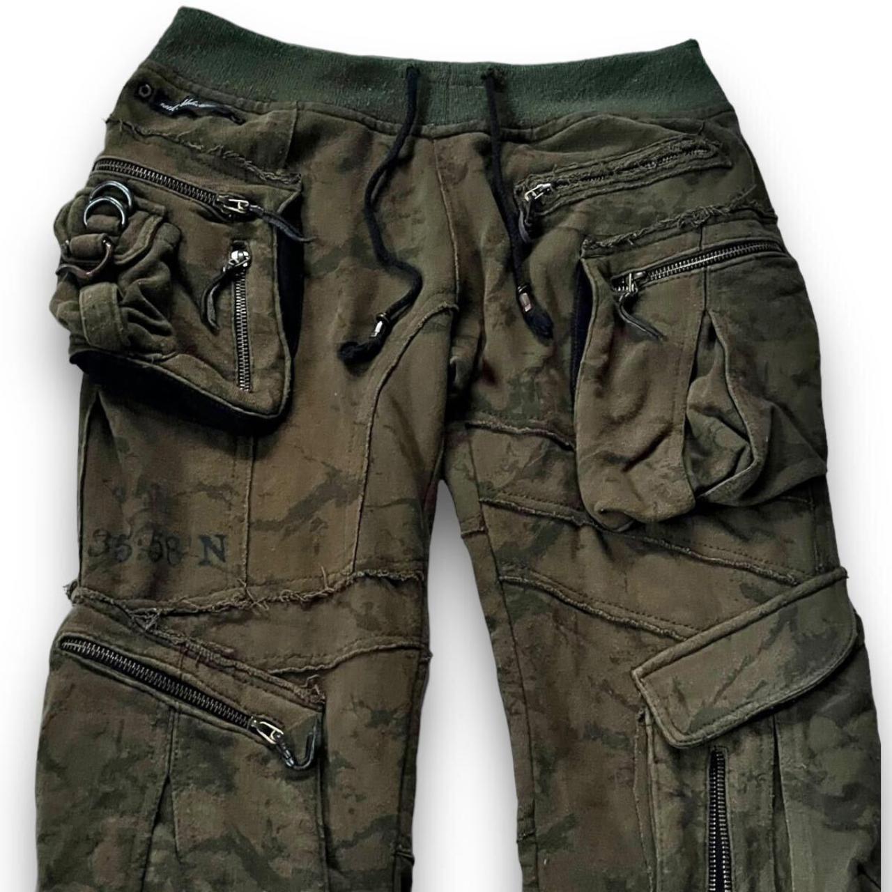 14th addiction flared camo sweats size: L color: | Depop
