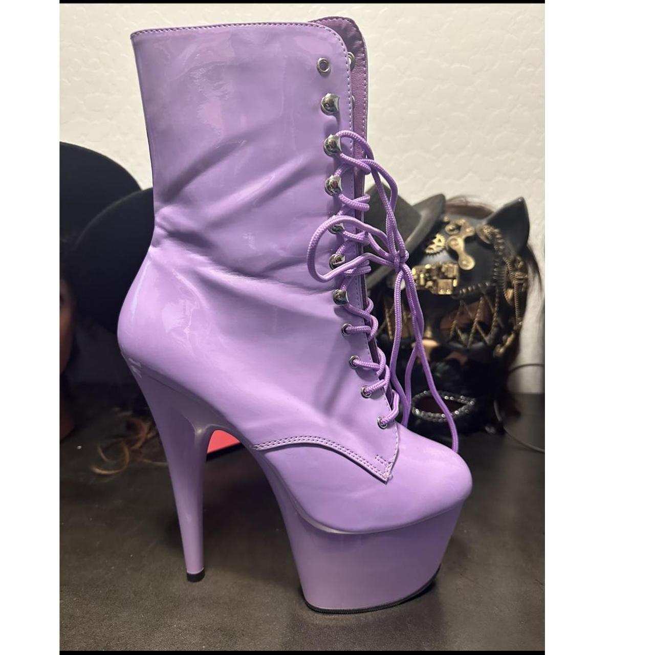 Purple platform stripper heels Size:9 #stripper... - Depop