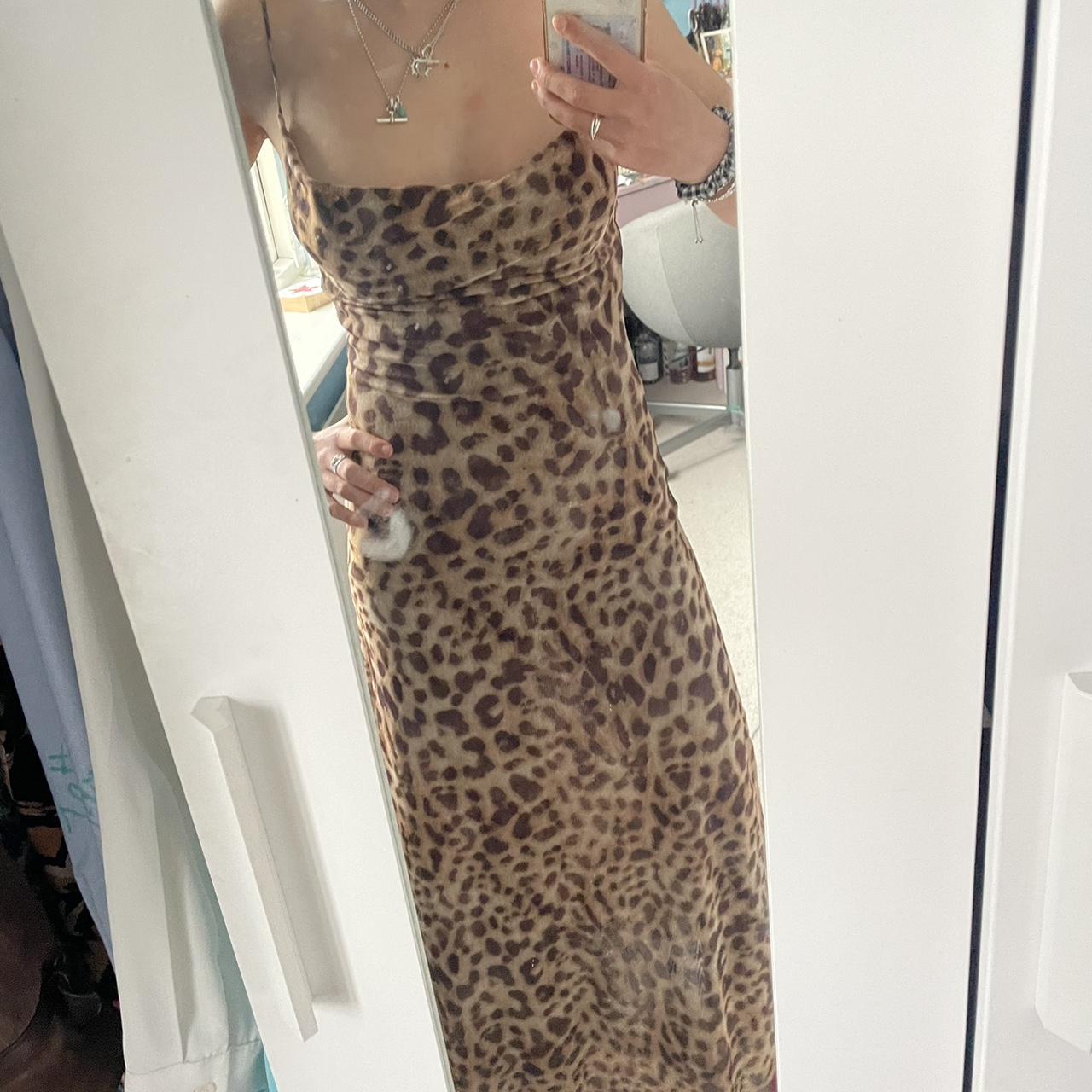 Zara Leopard Print Dress Size Small Zara Depop