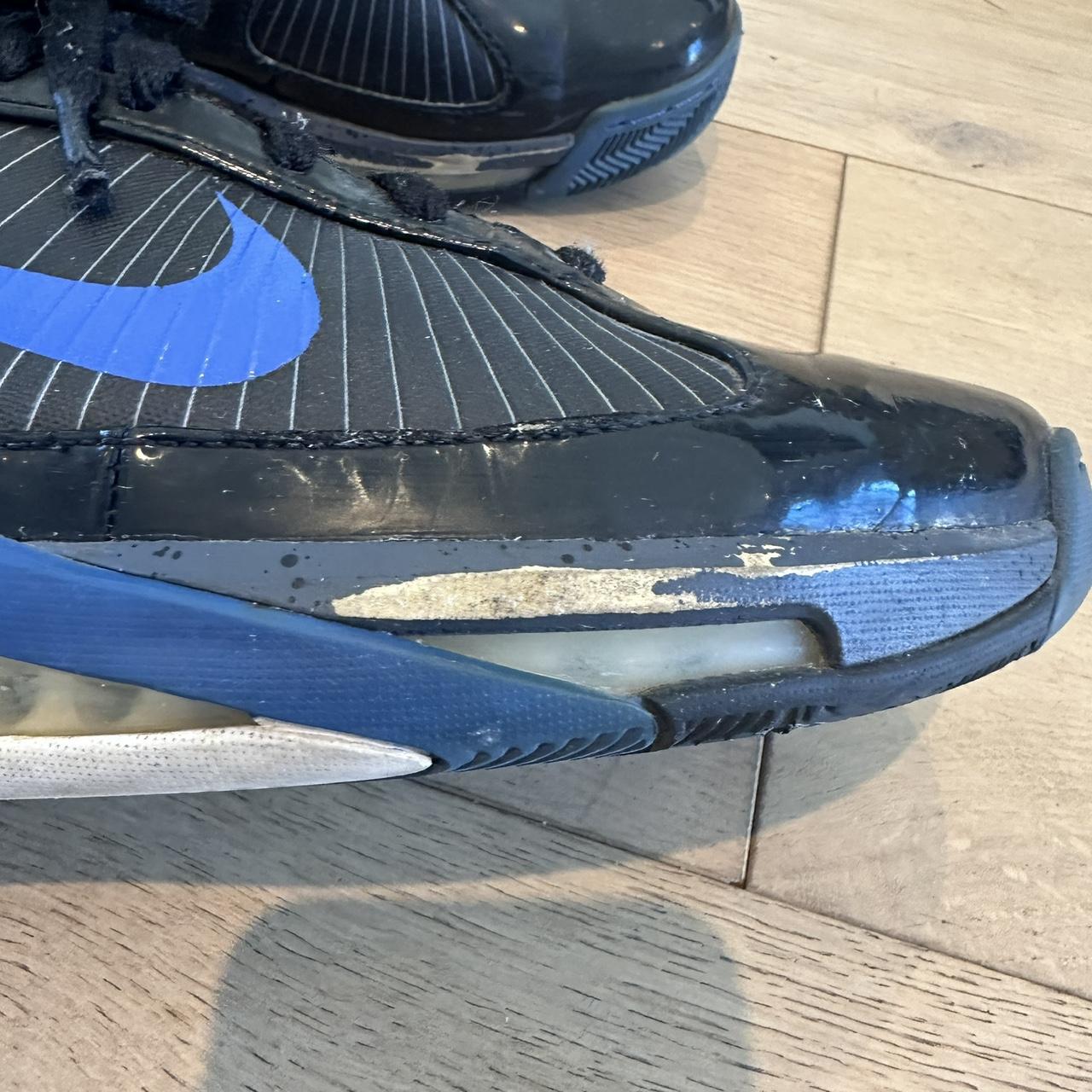 Black and blue Nike basketball sneakers Good... Depop