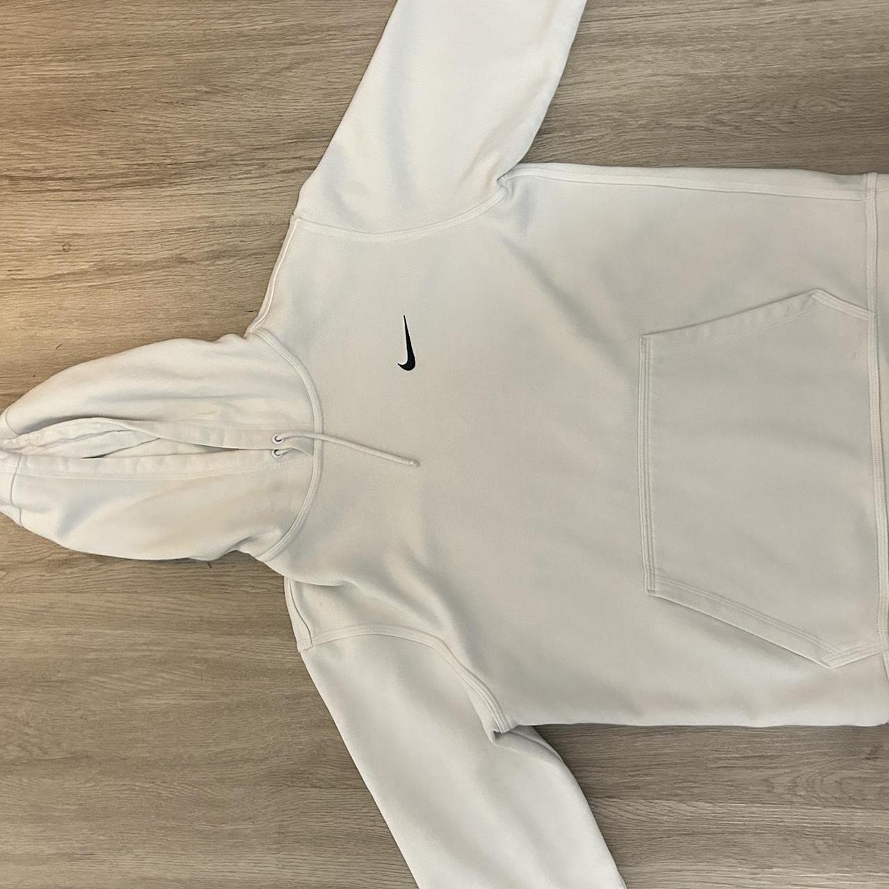 Plain white nike hoodie best sale