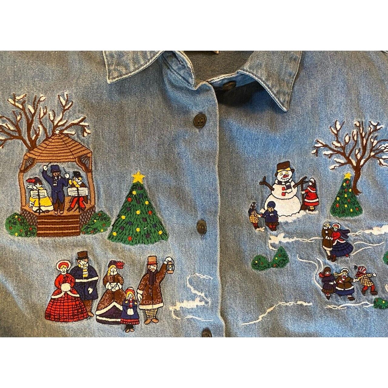 Vintage Karen Scott Christmas store Button Up