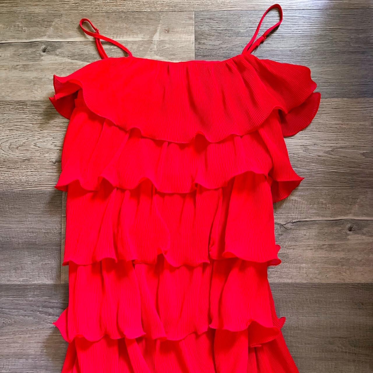 ワンピース theredthread S layered ruffle dress mini THEREDTHREAD / ザレッドスレッド】S layered ruffle dress mini