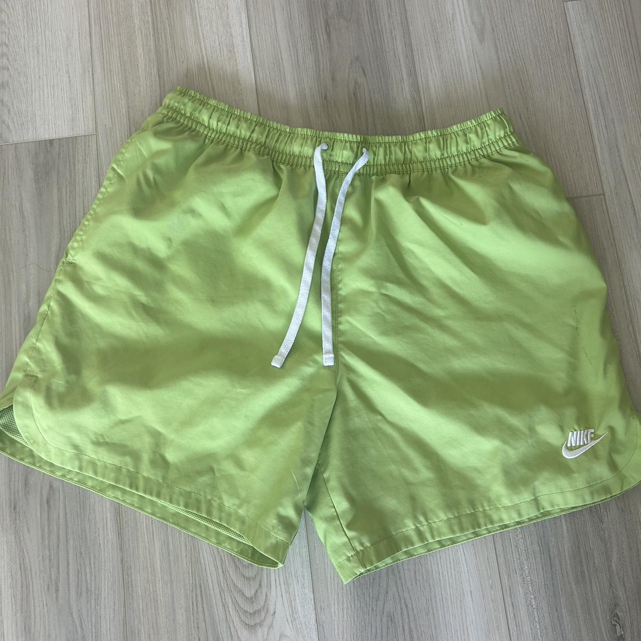 nike woven shorts green