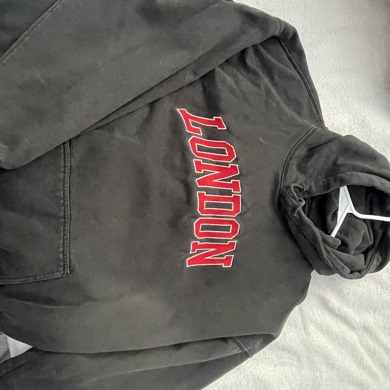 Black brandy london hoodie. one size fits all. Depop