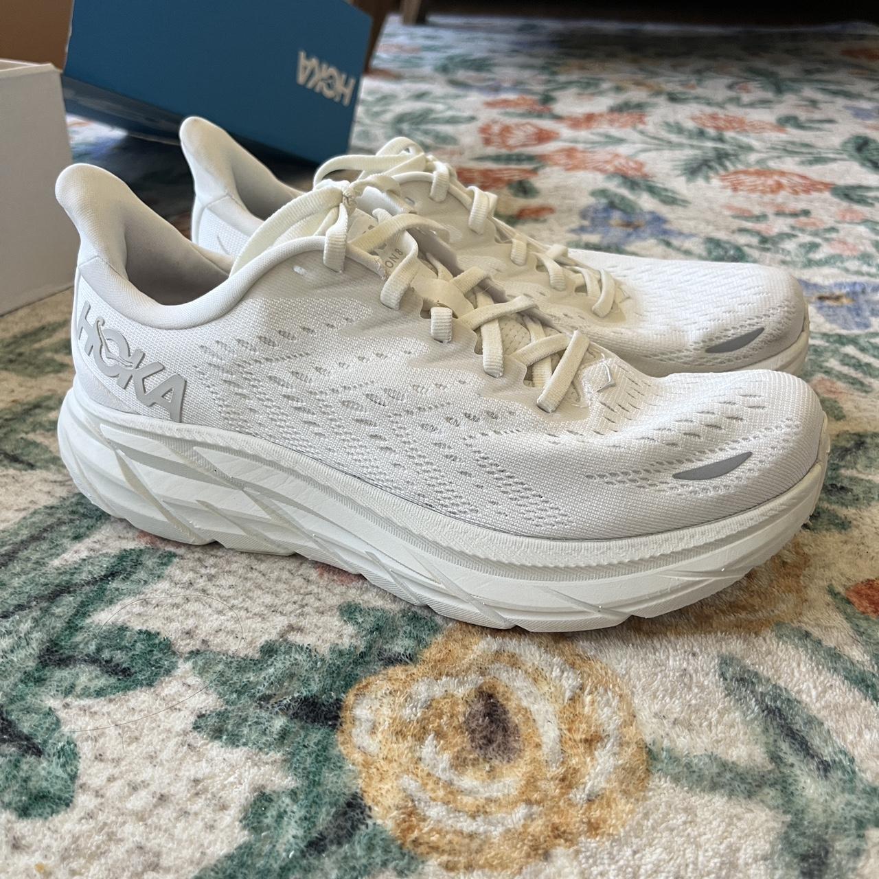 White Hokas Clifton 8 in a size 7.5 wide! In... - Depop