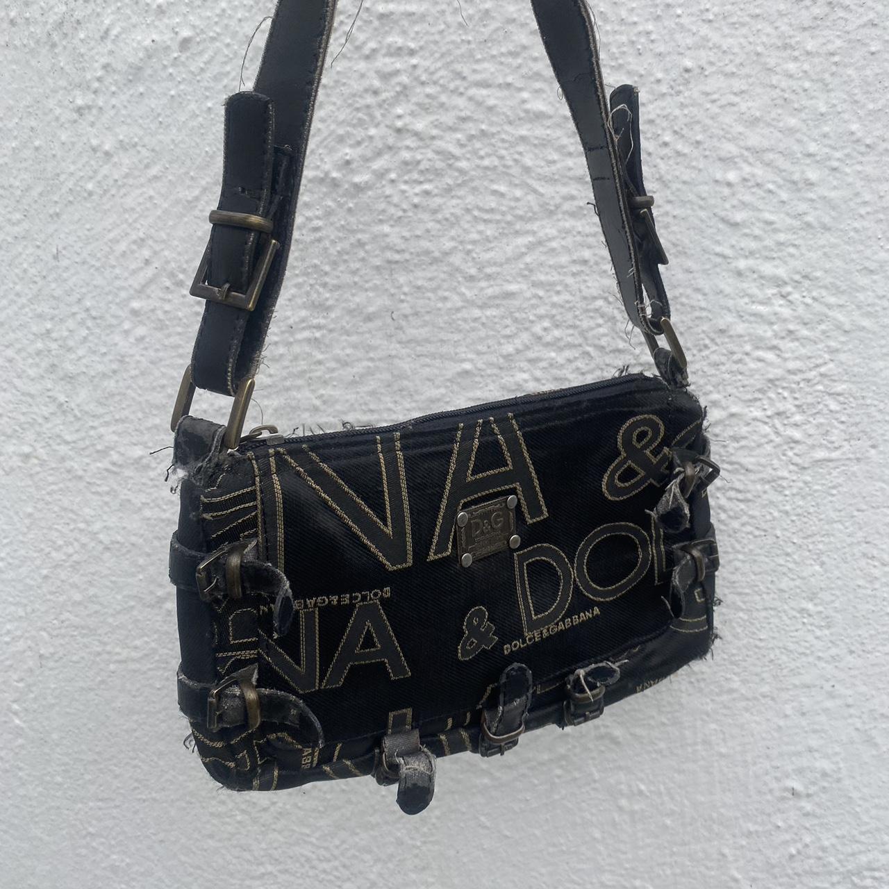 Vintage 00s D&G logo small shoulder bag with strap... - Depop