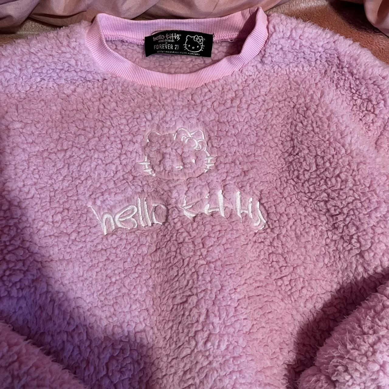 Forever 21 x hello kitty and friends fuzzy baby pink... - Depop