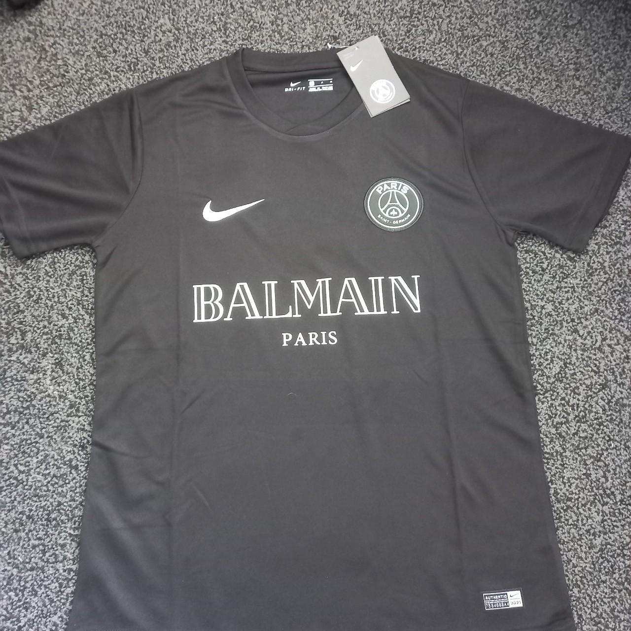 psg black jersey balmain