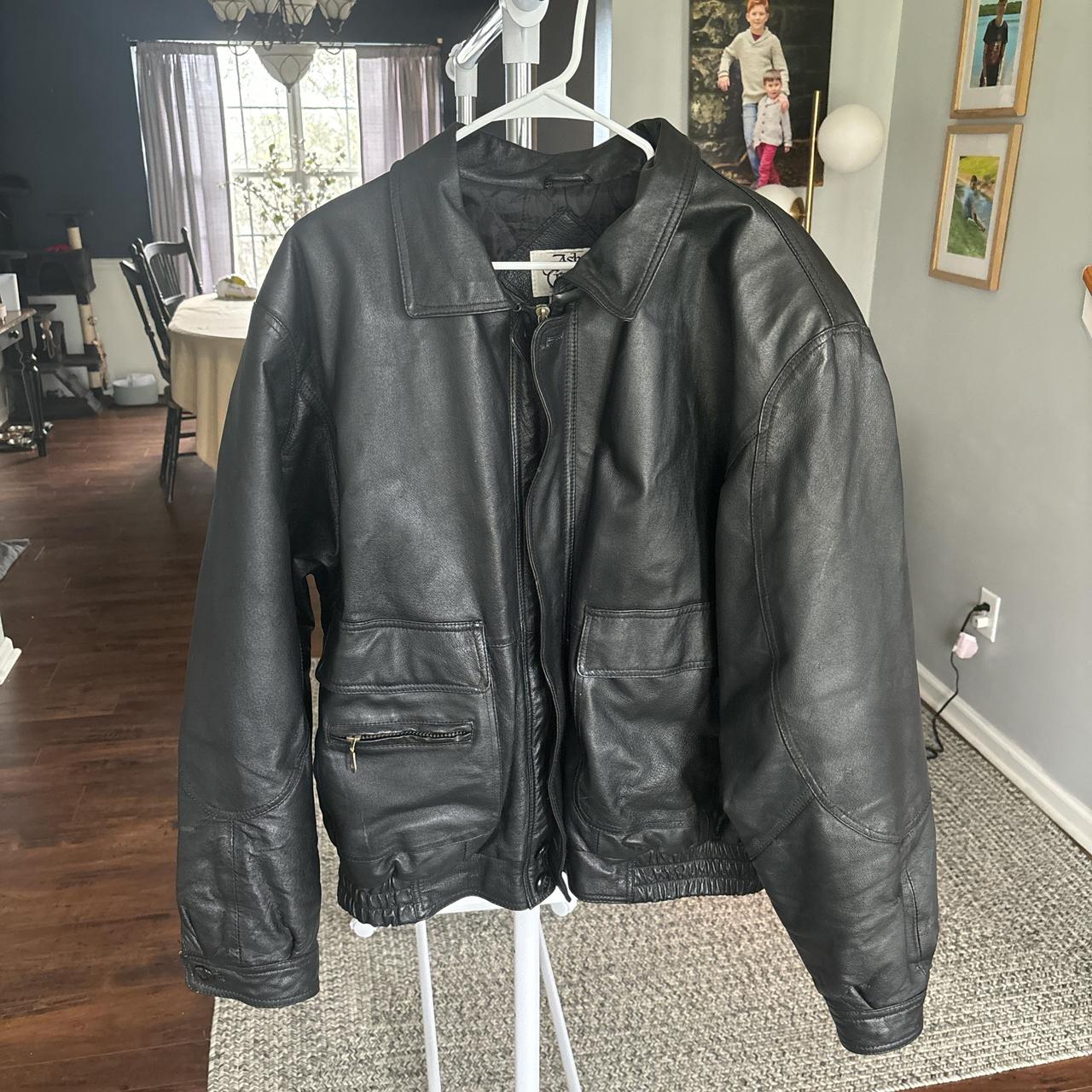 Ash Creek Trading Leather Jacket Mens Vintage Size XL Black shops Motorcycle Bomber