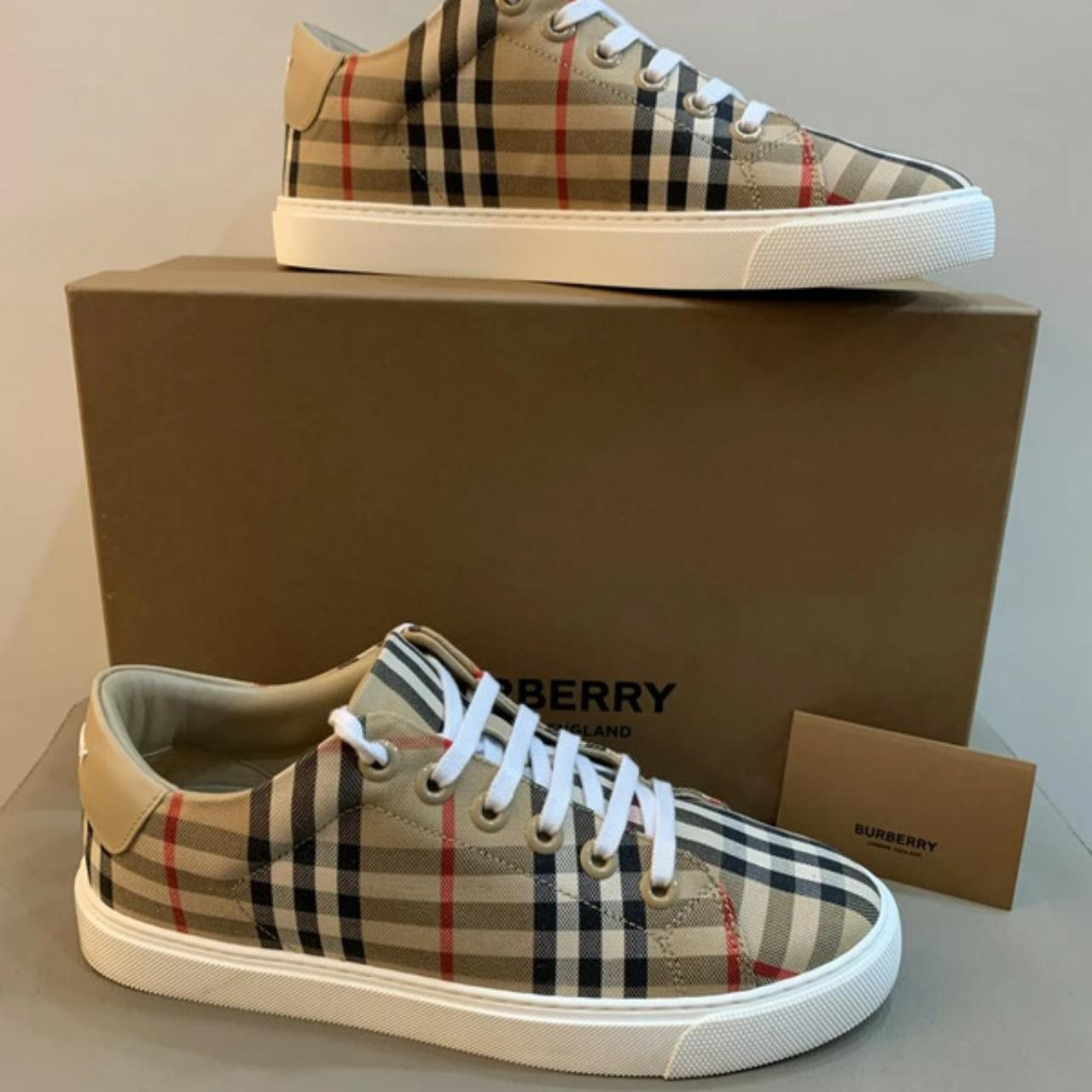 Burberry Vintage Plaid Sneakers Size 39 Shoes with