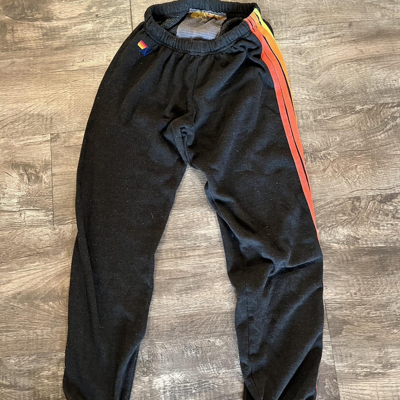 TEK GEAR Charcoal Gray Blue Striped Track Pants w/ - Depop