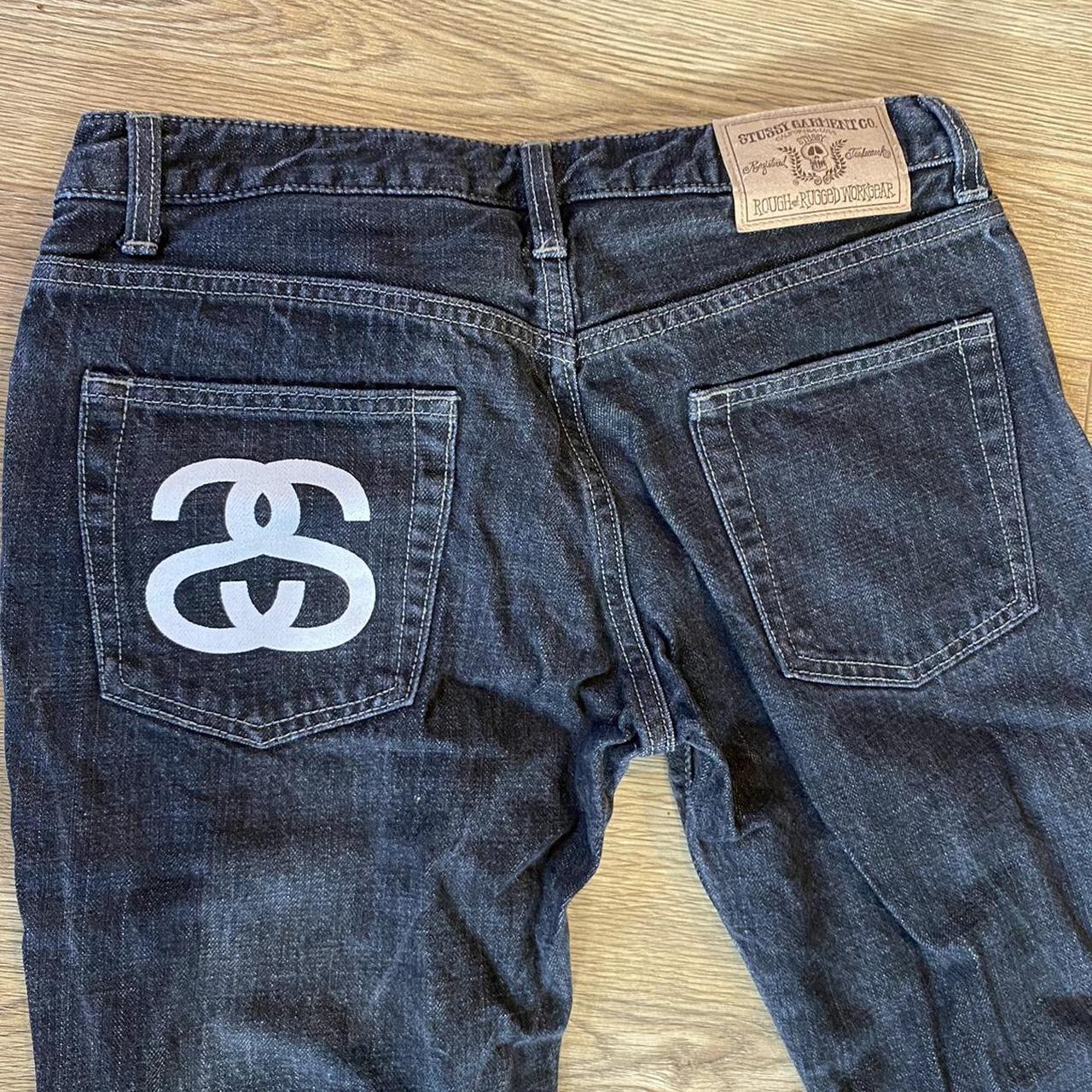 Authentic black straight leg Stussy jeans About... - Depop