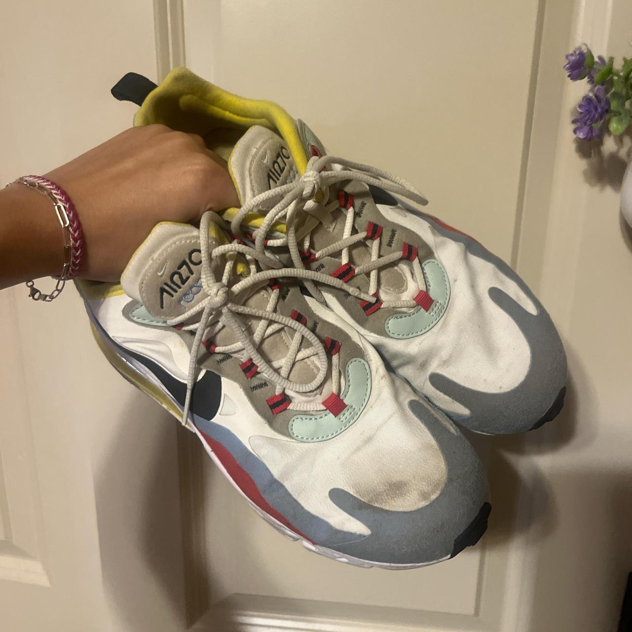 Nike Air Max 270 React multicoloured sneakers. only. Depop