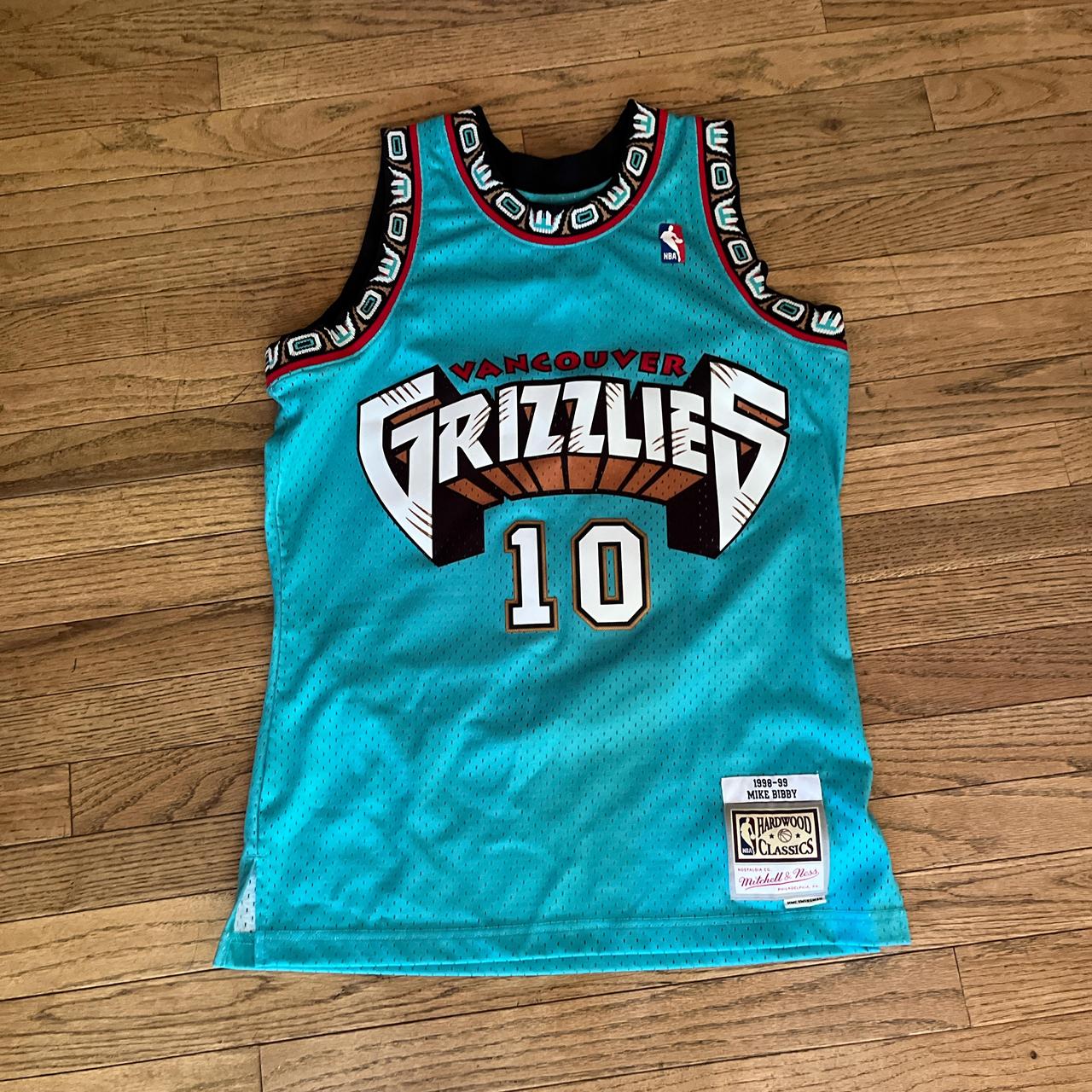 NBA Throwback Jersey Vancouver authentic Grizzlies Mike Bibby Hardwood Classics MEN Small