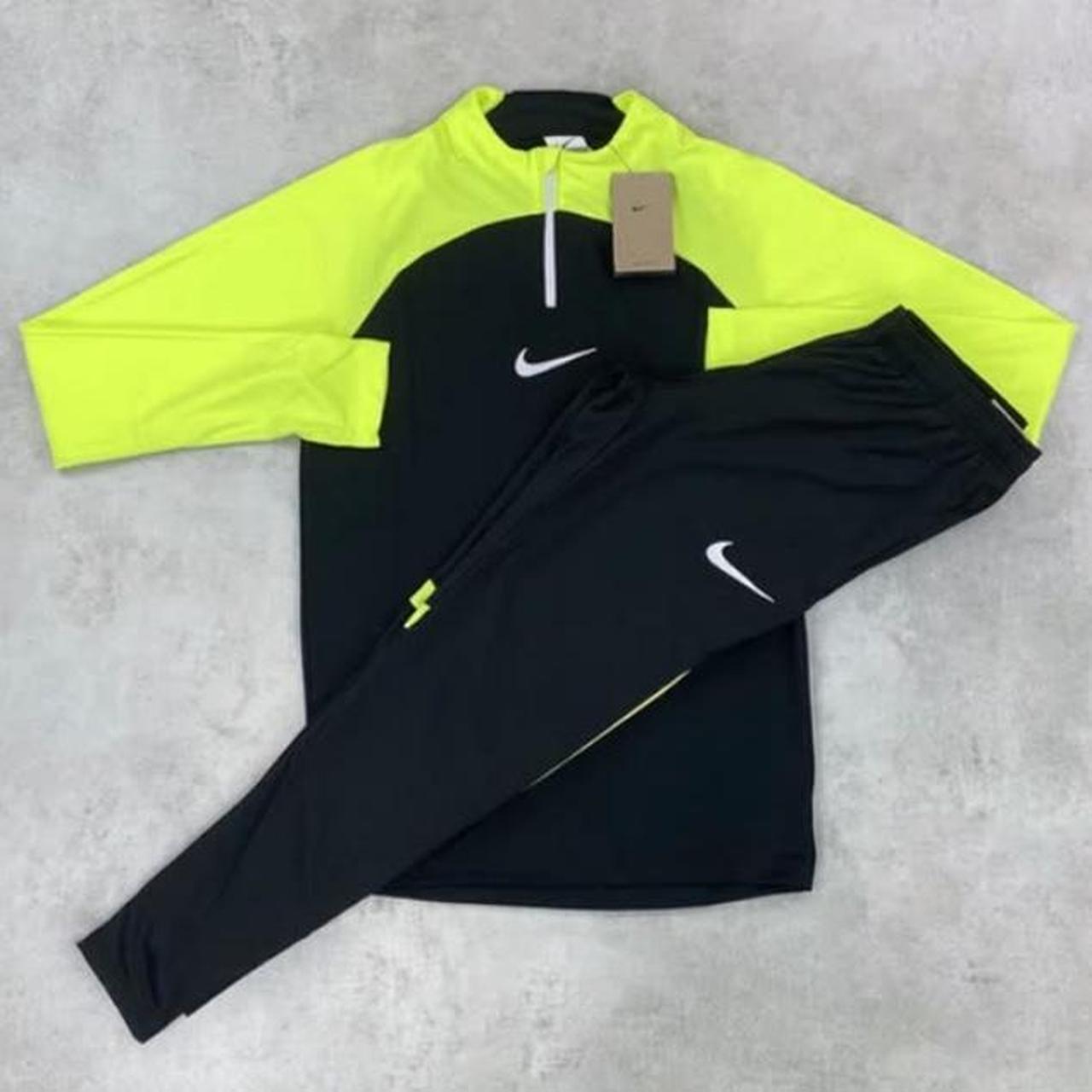 NIKE DRI FIT TRACKSUIT BLACK NEON