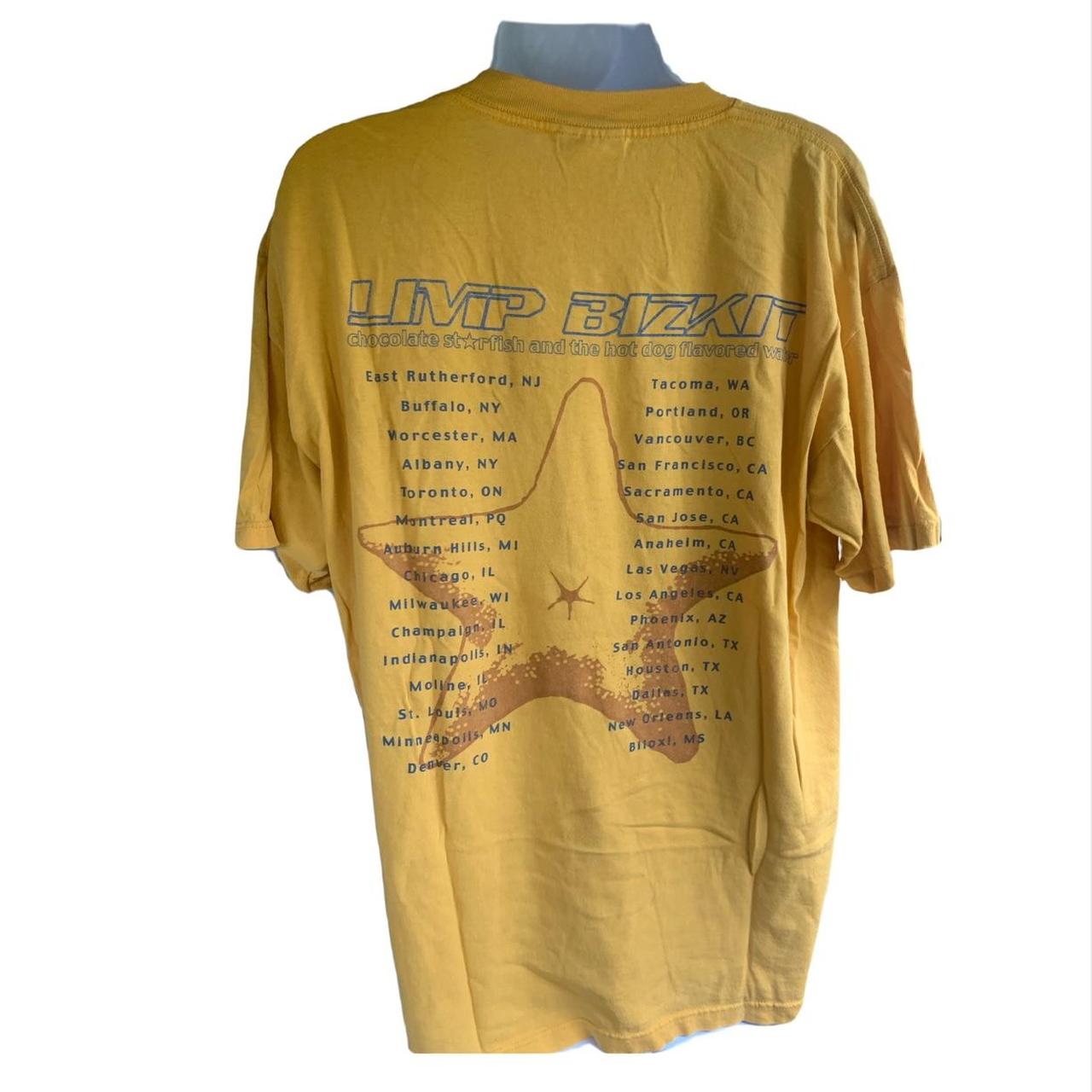 LIMP BIZKIT イエローTシャツ Limp Bizkit vintage t shirt. Size large. | Depop